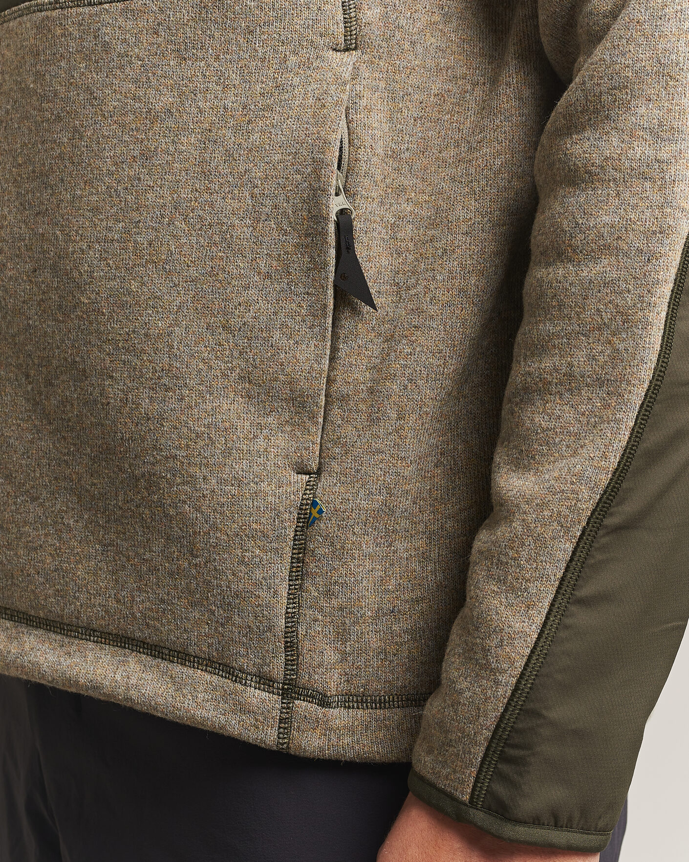 Herren | Pullover | Klättermusen | Balderus Wool Fleece Hood Jacket Rosin Green
