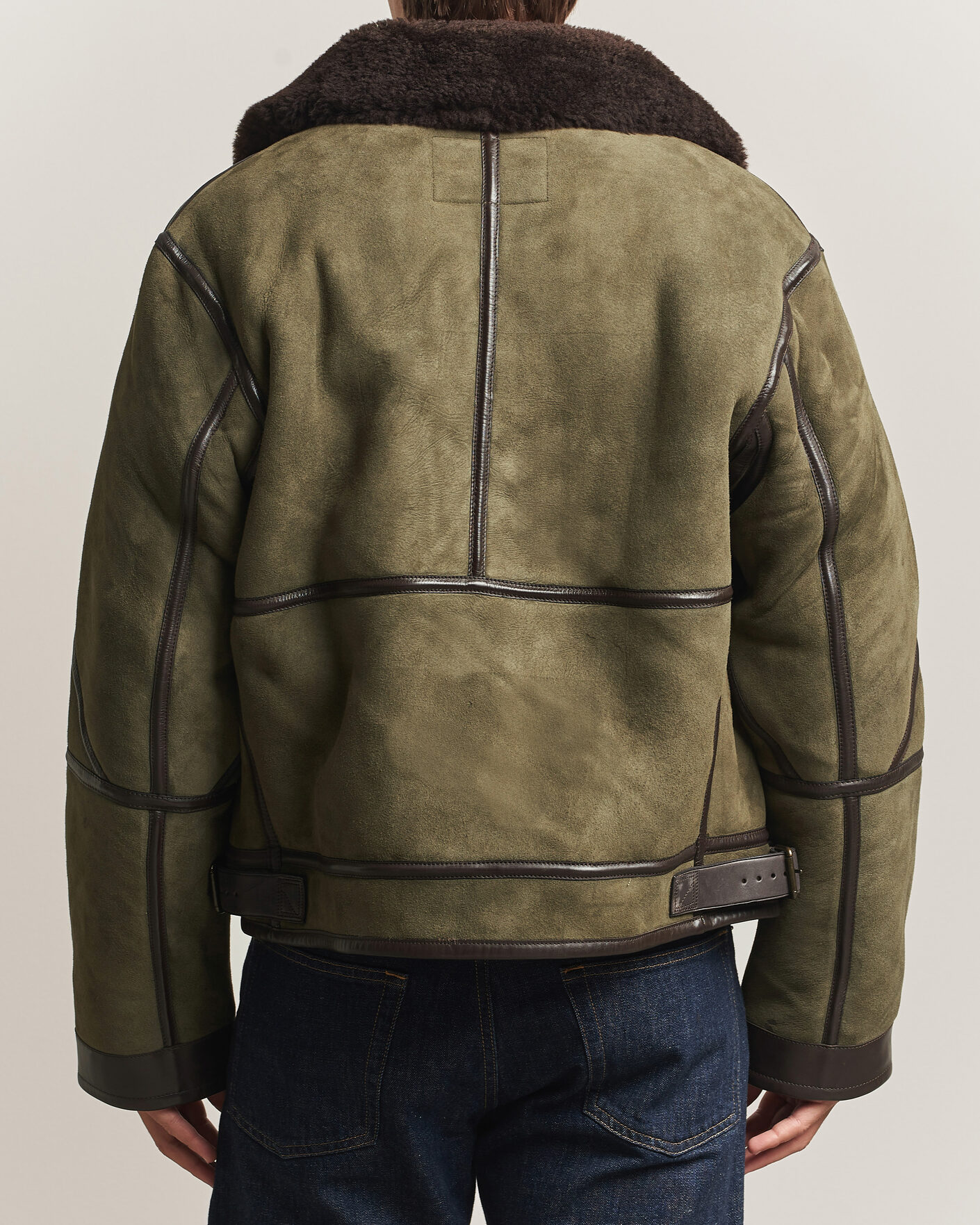 Herren | Jacken | Polo Ralph Lauren | Suede Leather Flight Jacket Myrtle Green