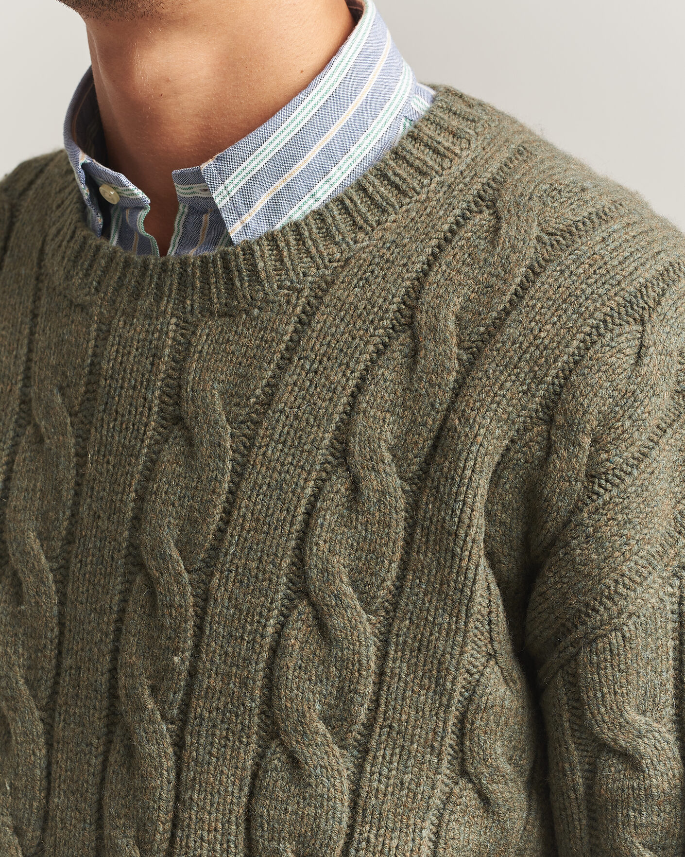 Herren | Pullover | Polo Ralph Lauren | Exploded Cabel Sweater Treron Olive