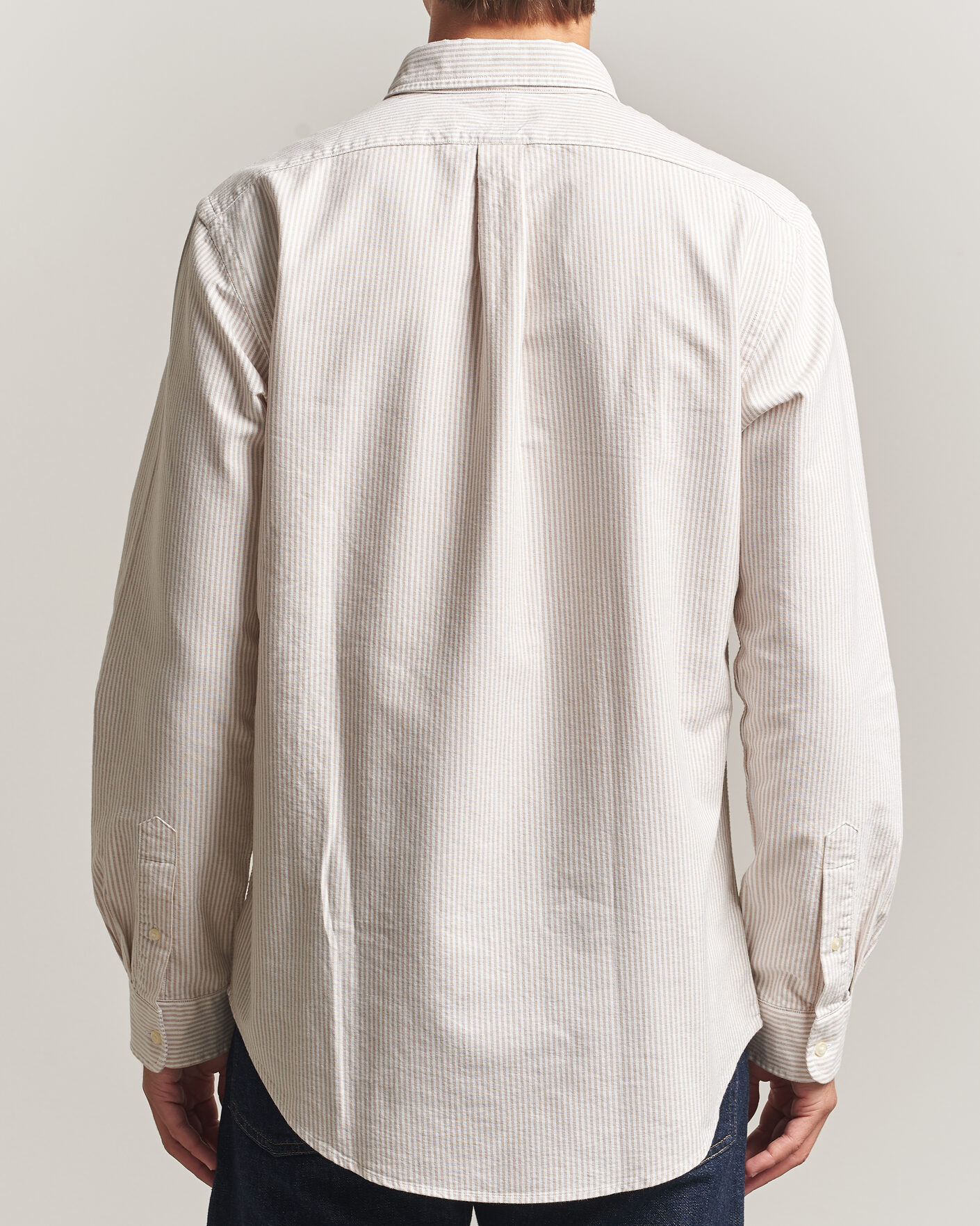 Herren | Hemden | Polo Ralph Lauren | Custom Fit Striped Oxford Shirt Camel/White