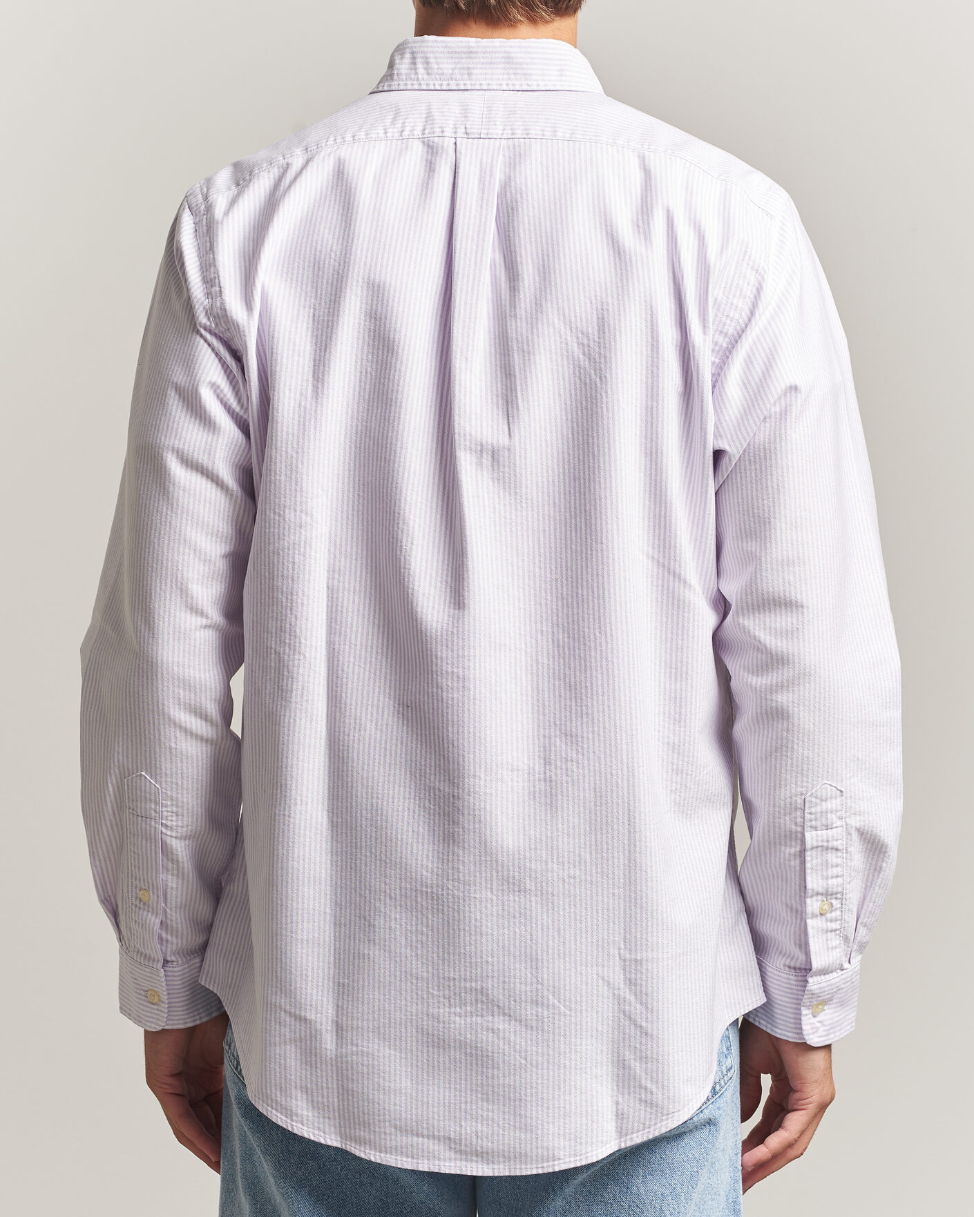 Herren | Hemden | Polo Ralph Lauren | Custom Fit Striped Oxford Shirt Lilac/White