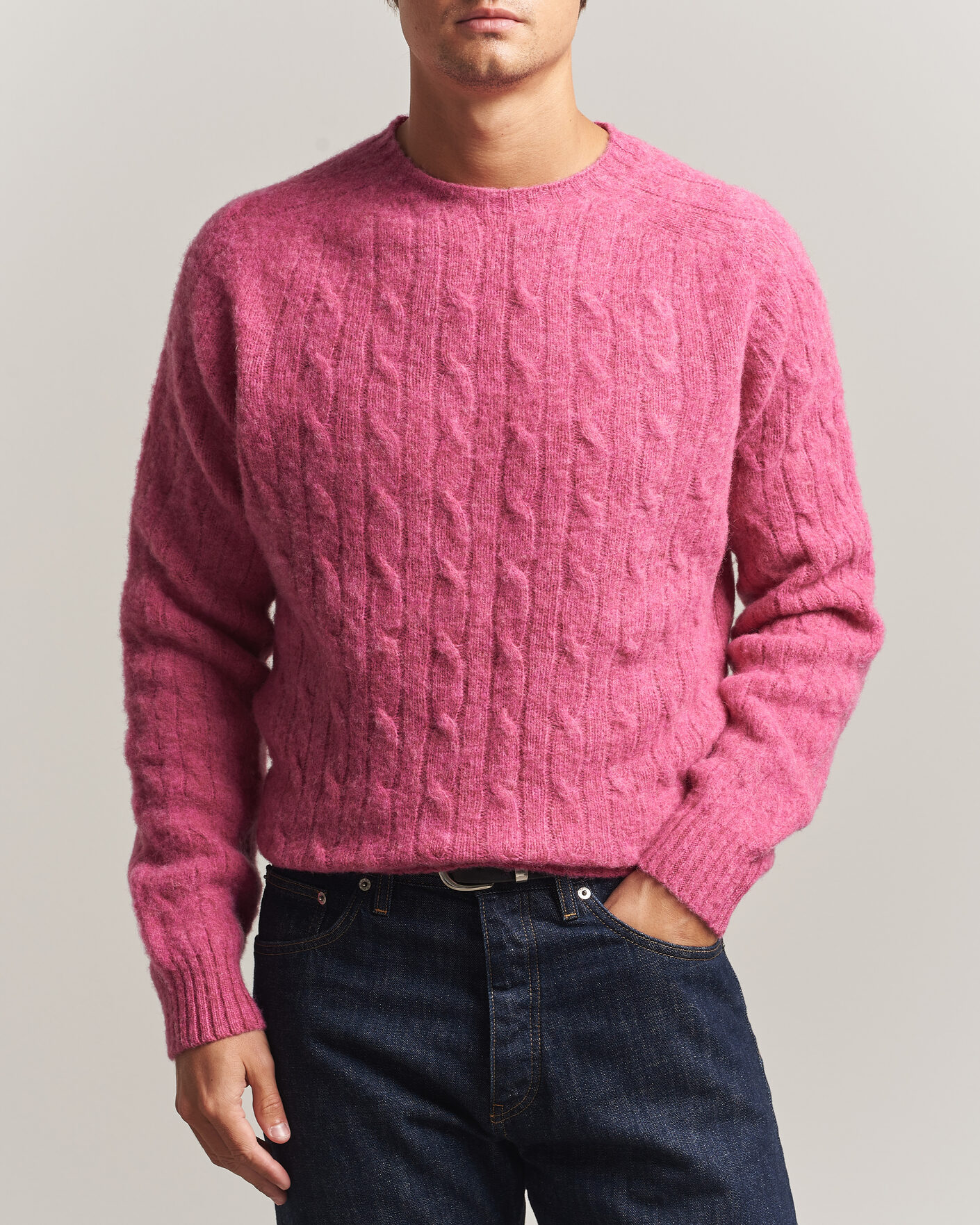 Herren | Pullover | Polo Ralph Lauren | Shaggy Cable Merino Pullover Thulian Pink Heather