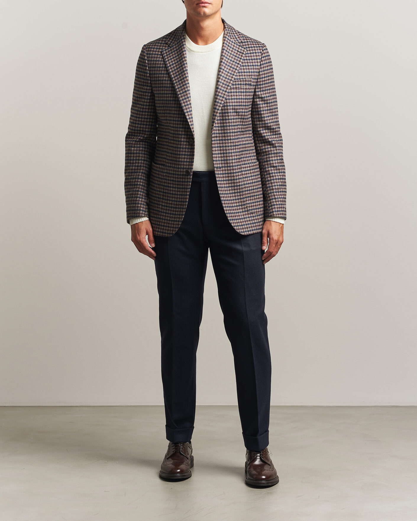 Herren | Sakkos | Morris | Soft Check Blazer Brown