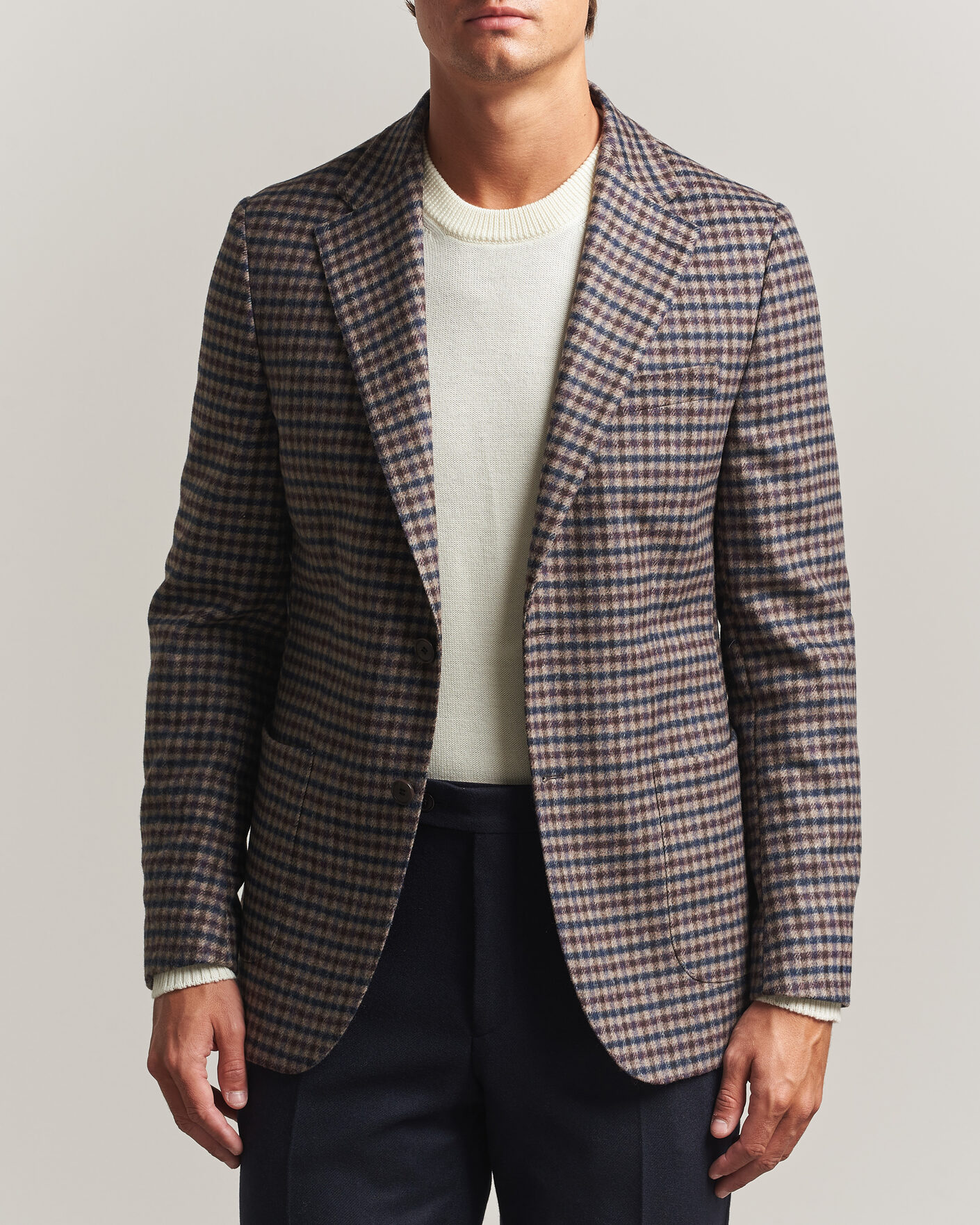 Herren | Sakkos | Morris | Soft Check Blazer Brown