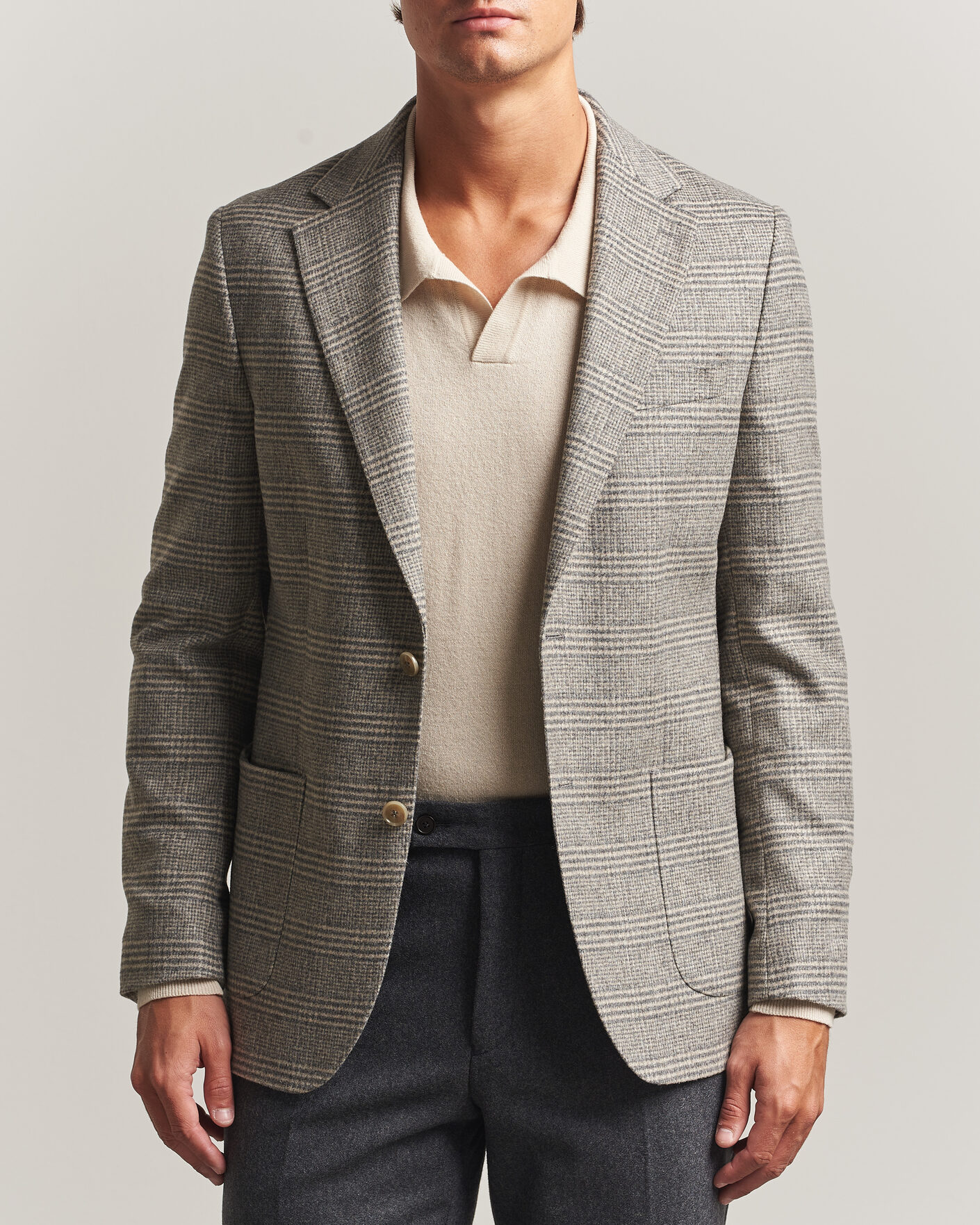 Herren | Sakkos | Morris | Soft Glencheck Blazer Brown