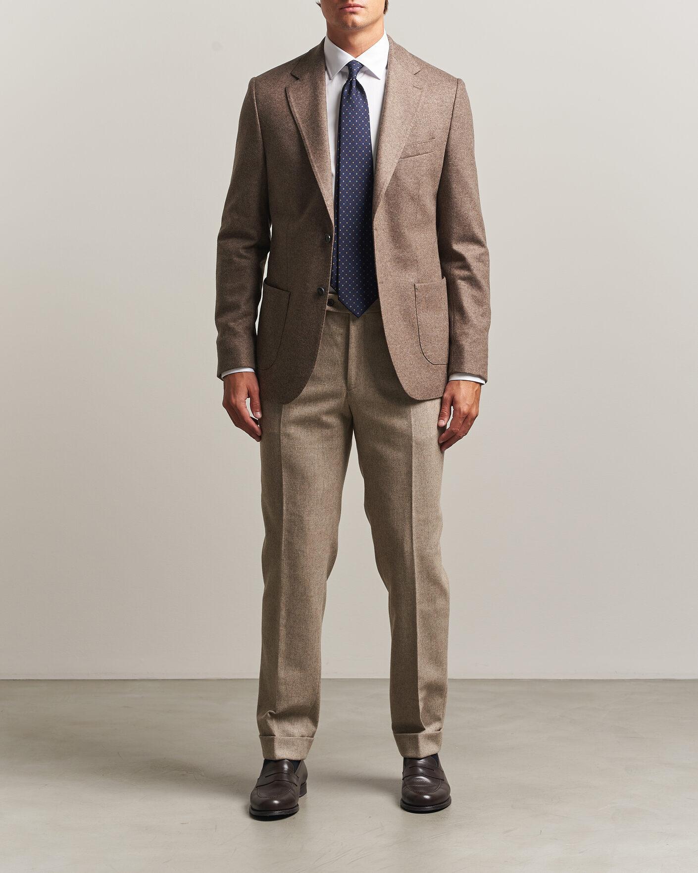 Herren | Sakkos | Morris | Wool Jersey Blazer Brown