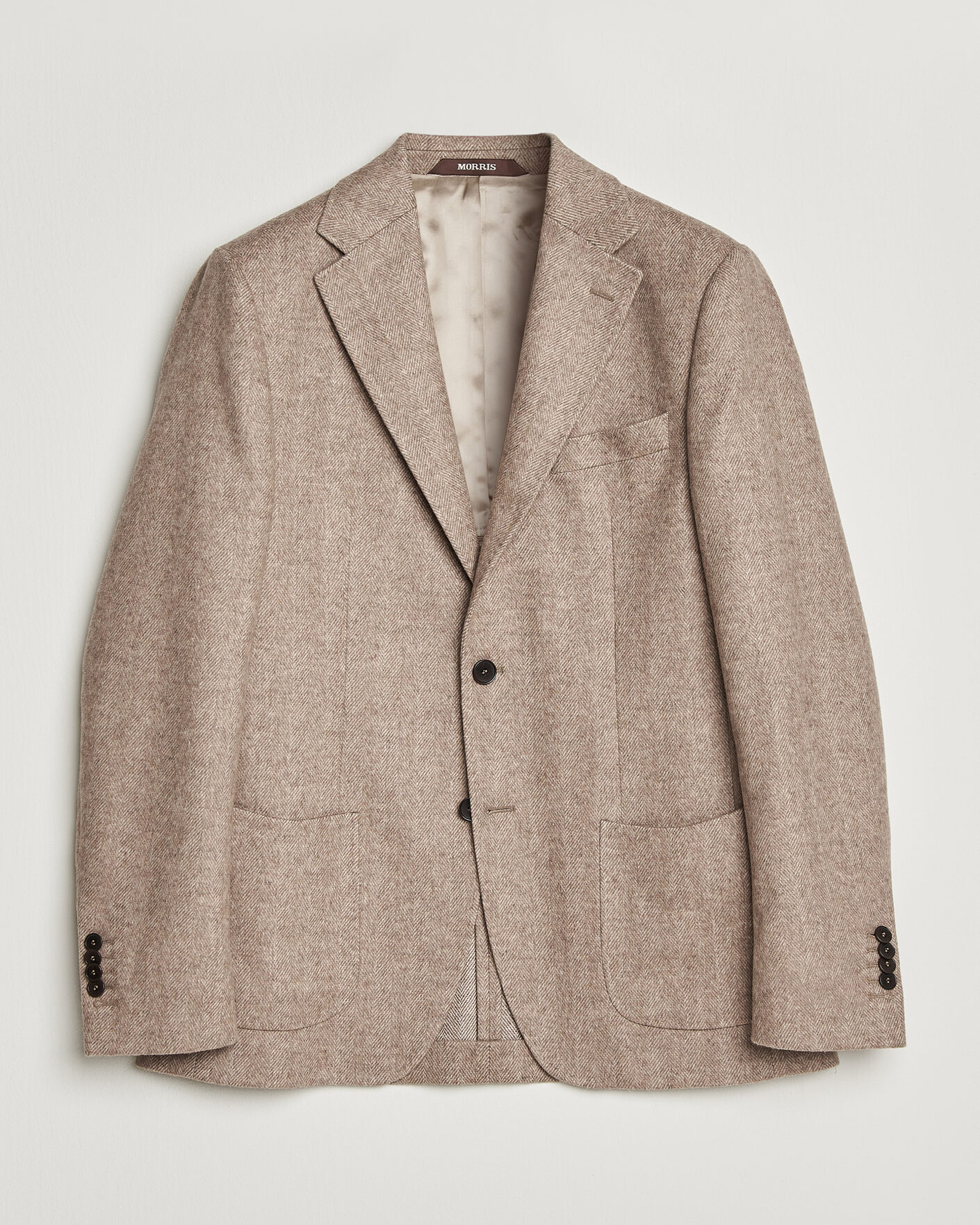 Herren | Sakkos | Morris | Soft Herringbone Blazer Khaki