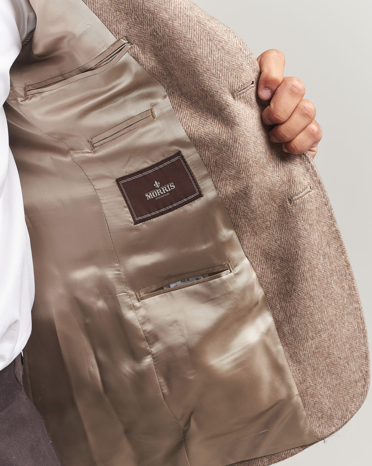 Herren | Sakkos | Morris | Soft Herringbone Blazer Khaki