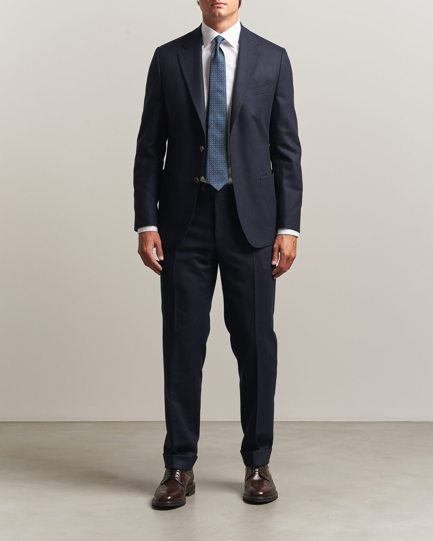Herren | Sakkos | Morris | Flannel Suit Blazer Navy