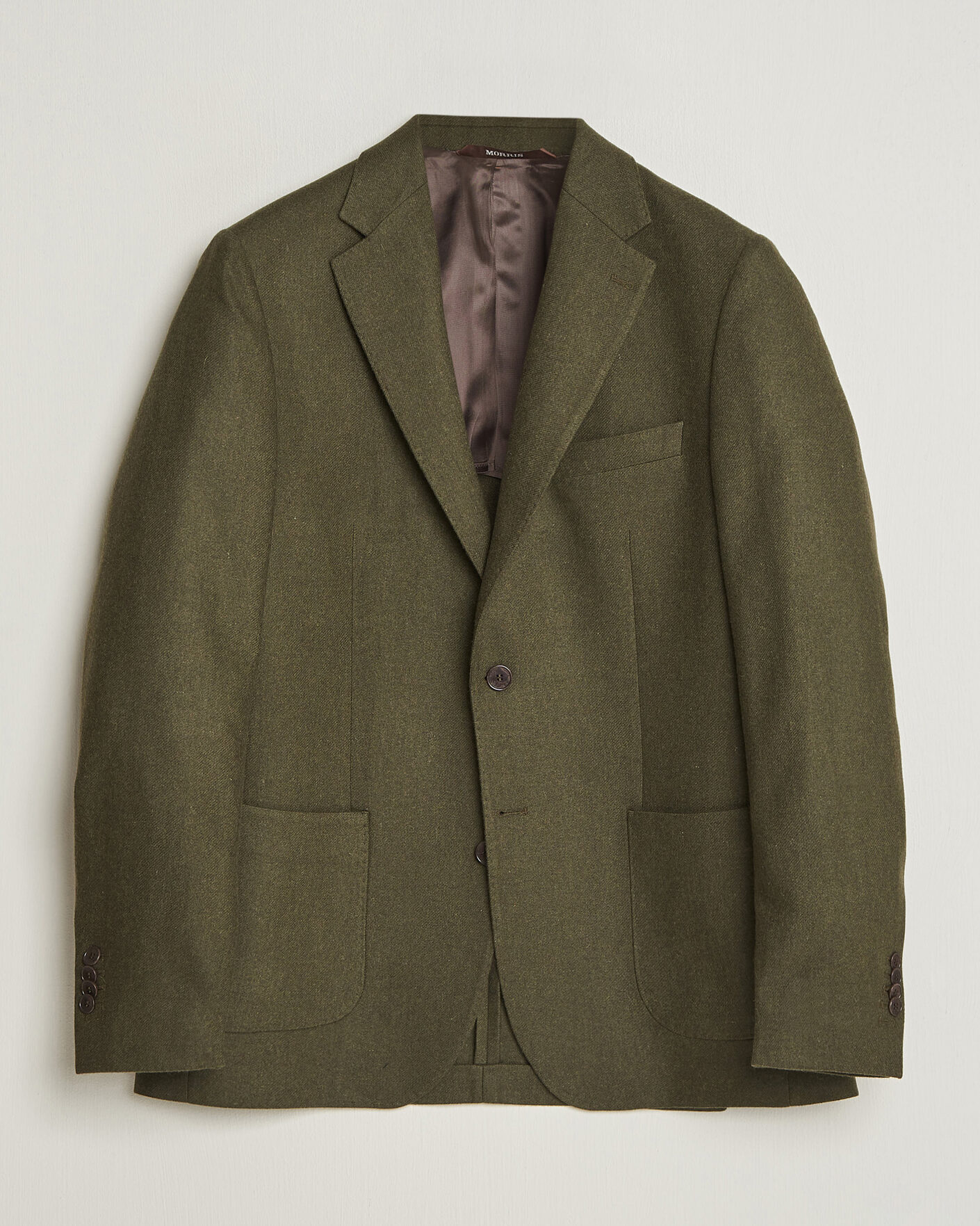 Herren | Sakkos | Morris | Flannel Suit Blazer Green