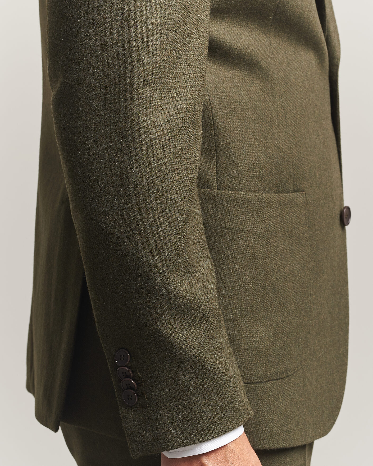 Herren | Sakkos | Morris | Flannel Suit Blazer Green