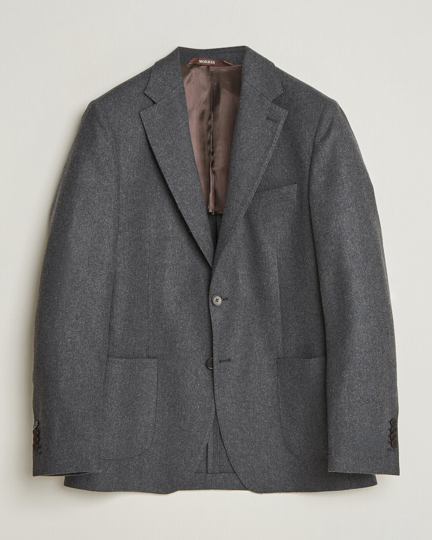 Herren | Sakkos | Morris | Flannel Suit Blazer Grey