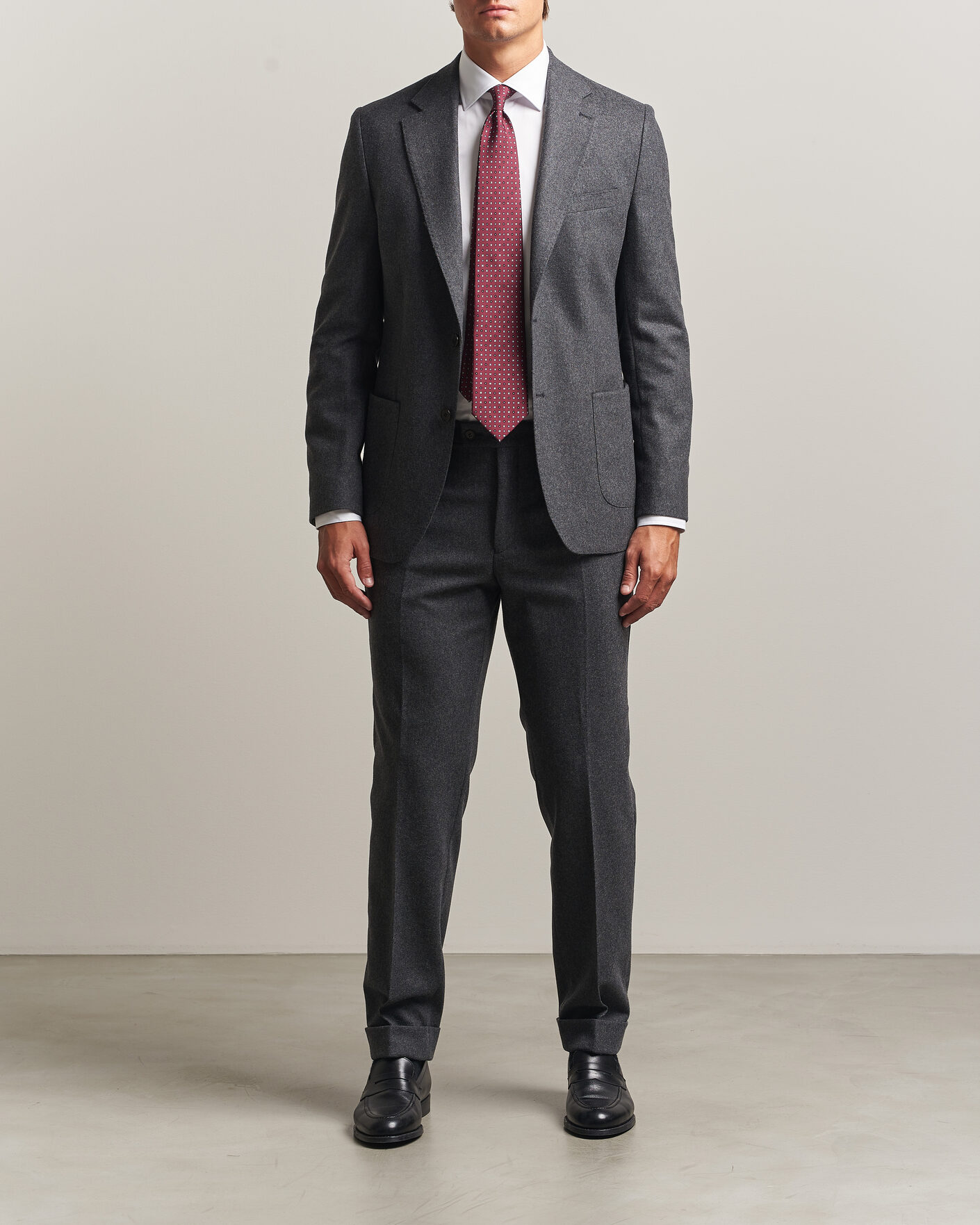 Herren | Sakkos | Morris | Flannel Suit Blazer Grey