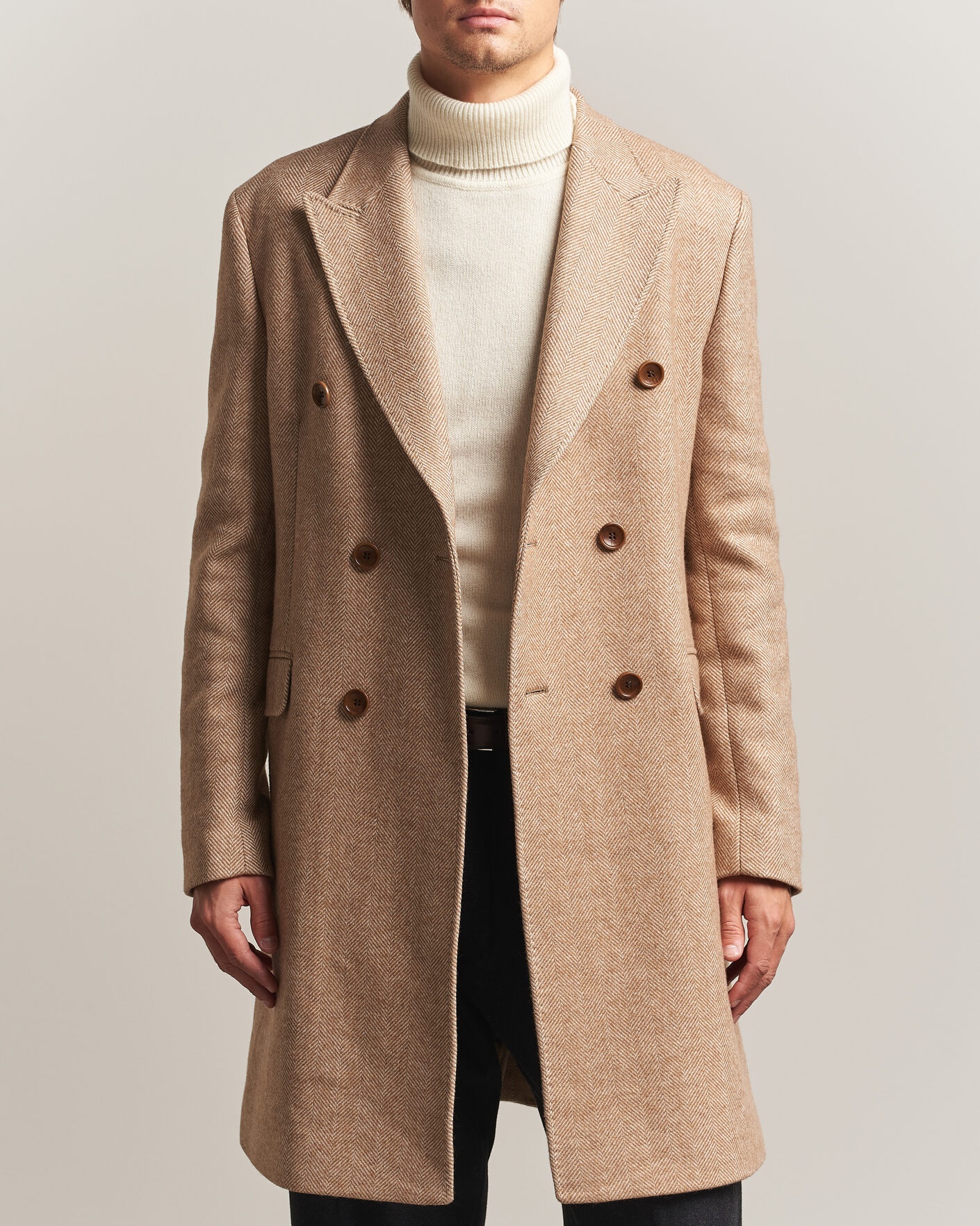 Herren | Jacken | Morris | Herringbone DB Coat Camel