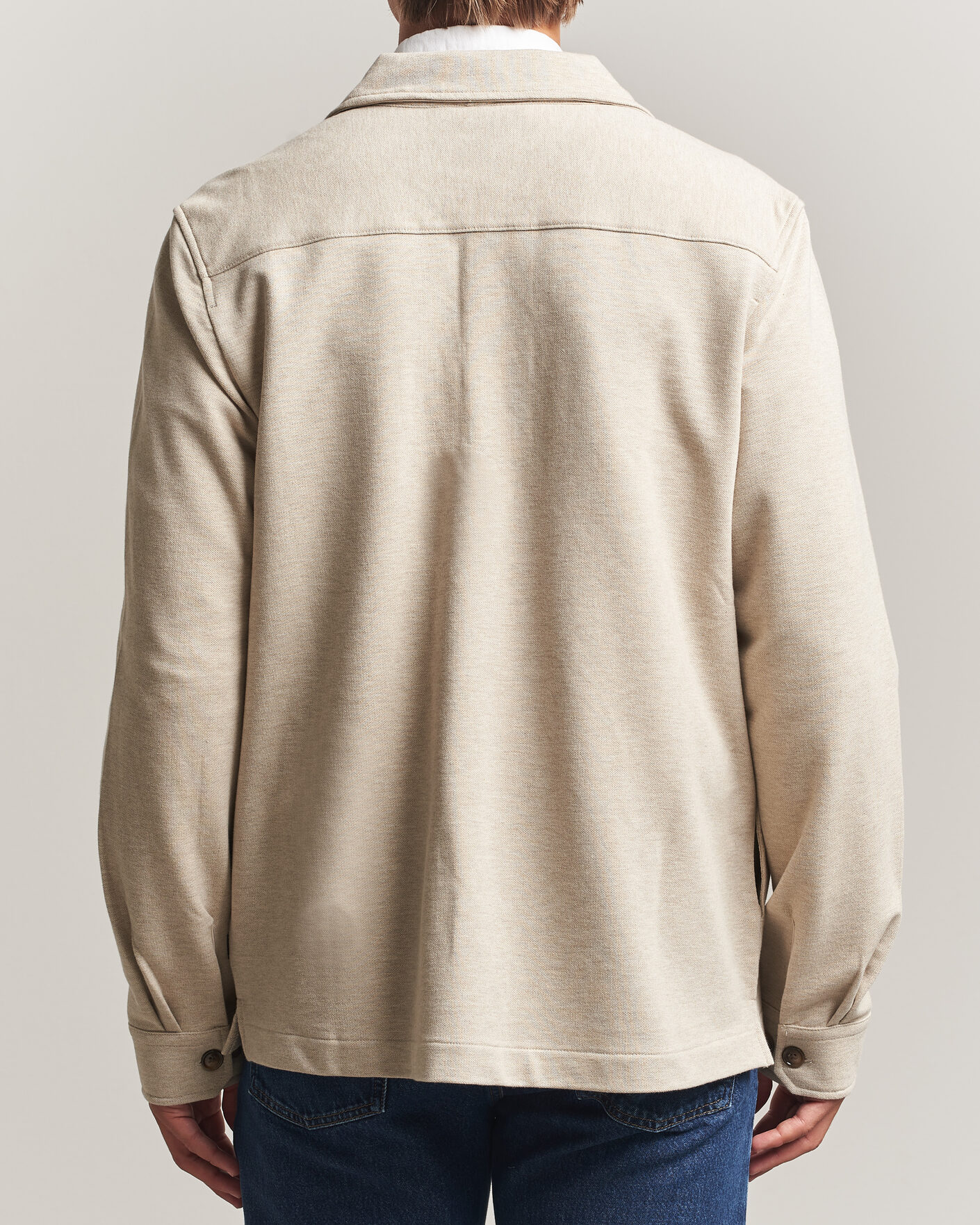 Herren | Hemden | Morris | Andrew Jersey Overshirt Khaki