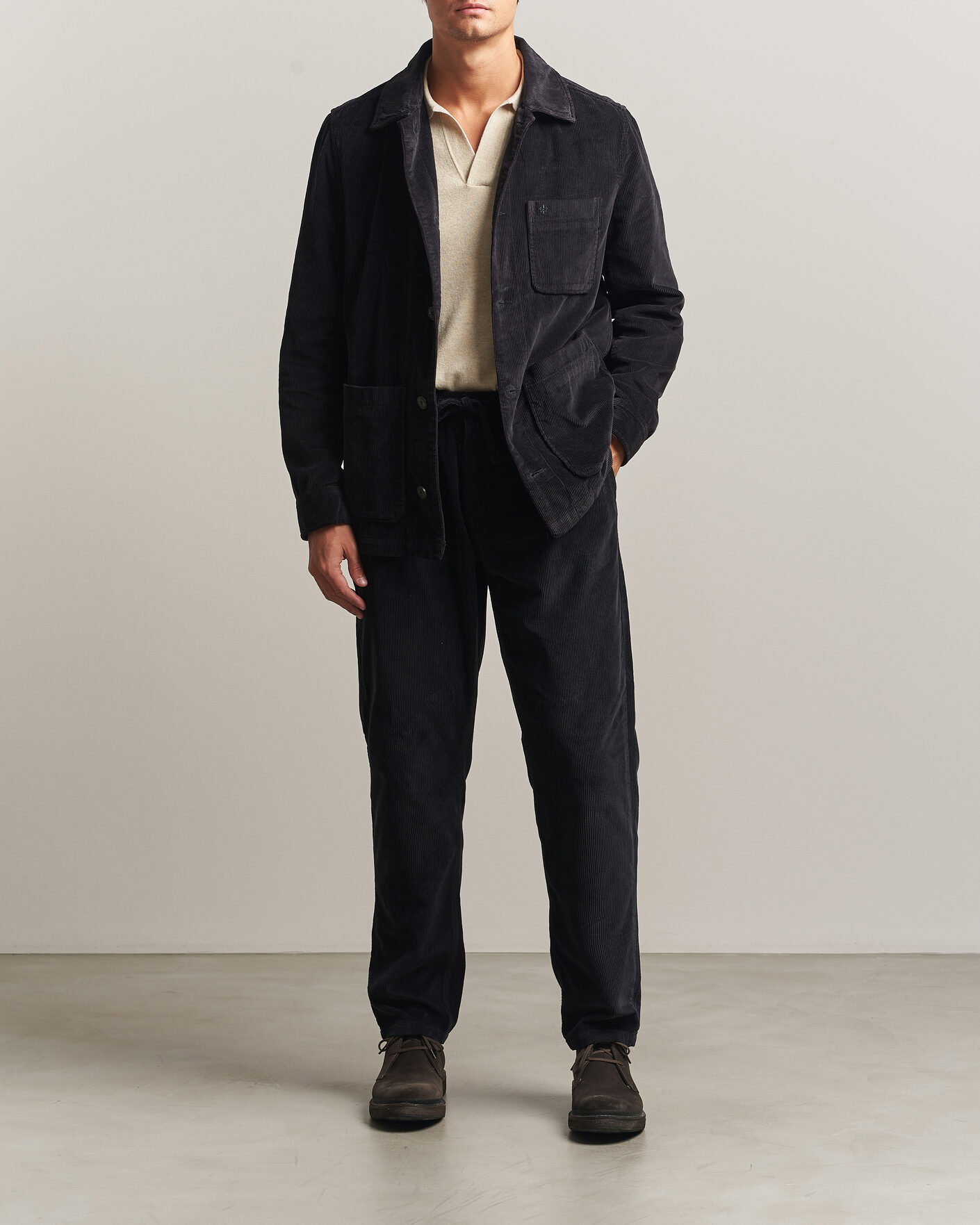 Herren | Hemden | Morris | Fenix Cord Shirt Jacket Blue