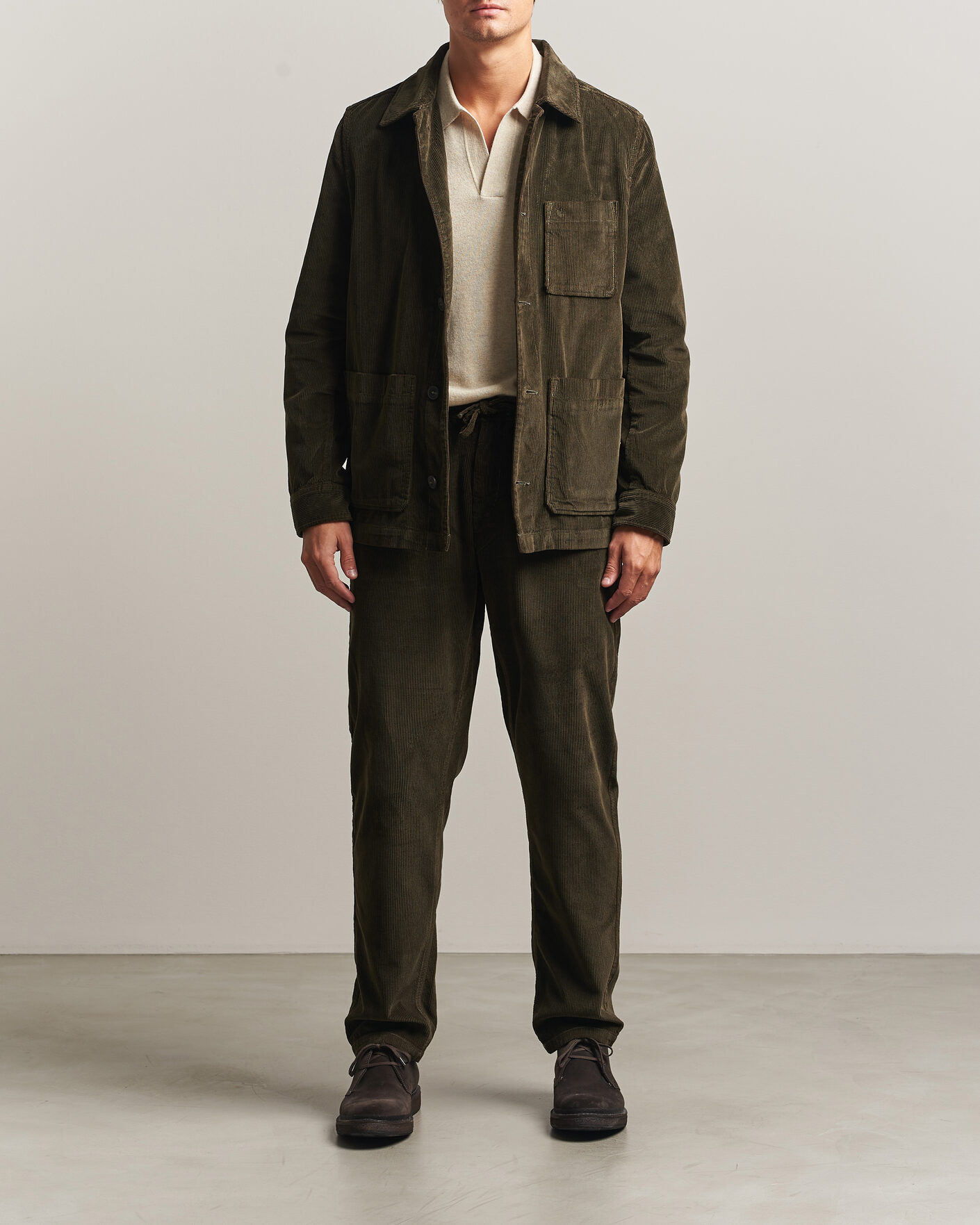 Herren | Hemden | Morris | Fenix Cord Shirt Jacket Olive