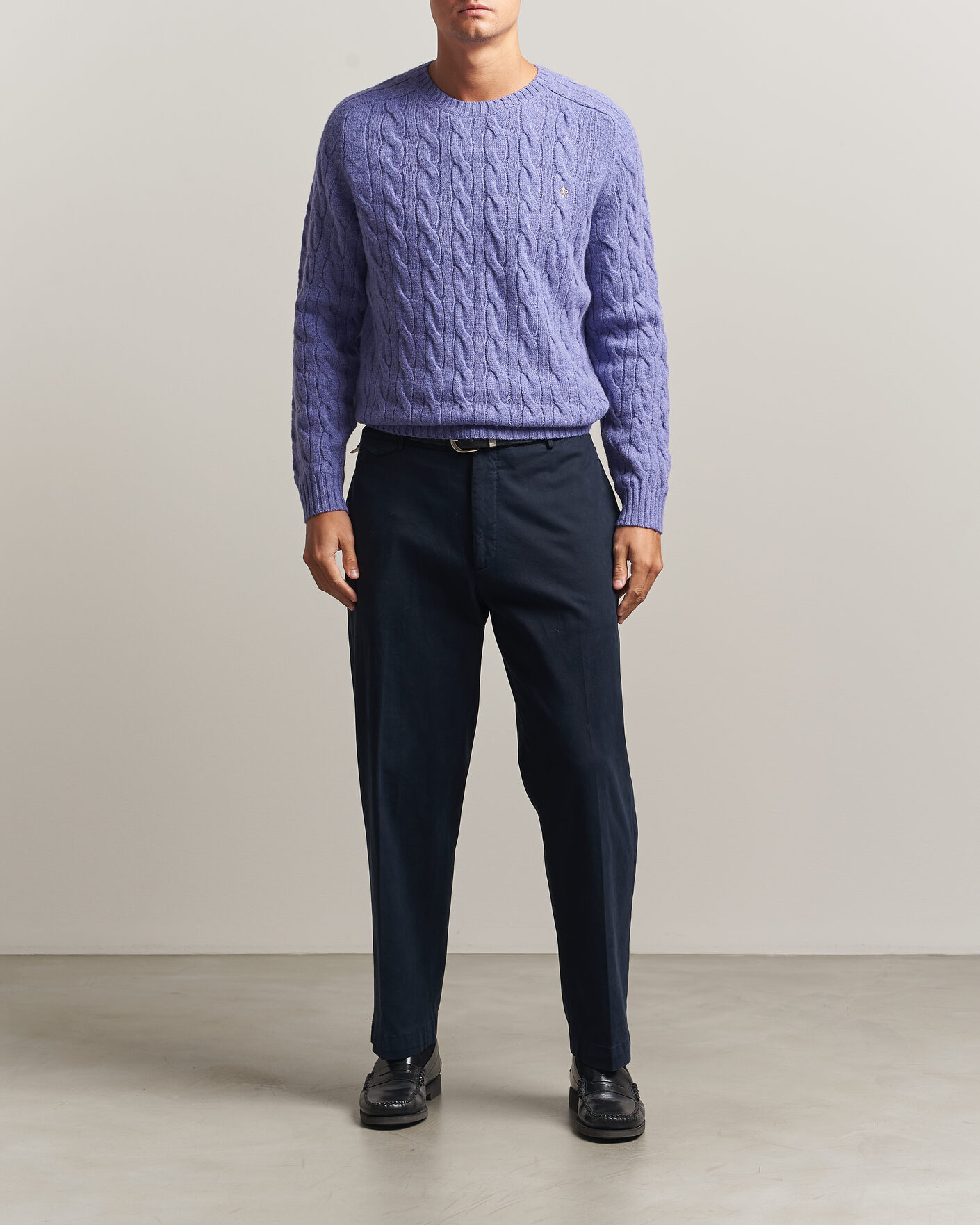 Herren | Pullover | Morris | Archard Cable Sweater Purple