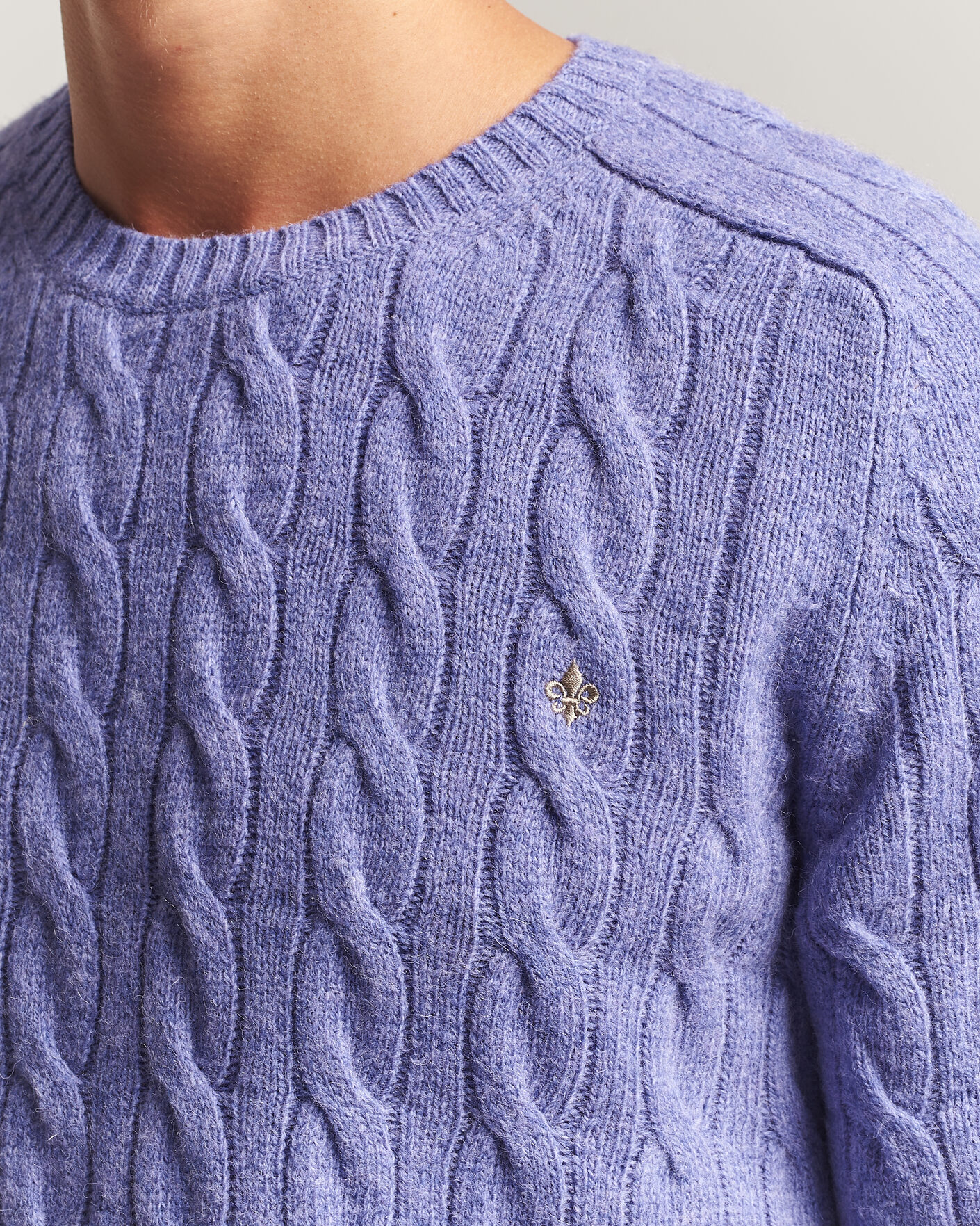 Herren | Pullover | Morris | Archard Cable Sweater Purple