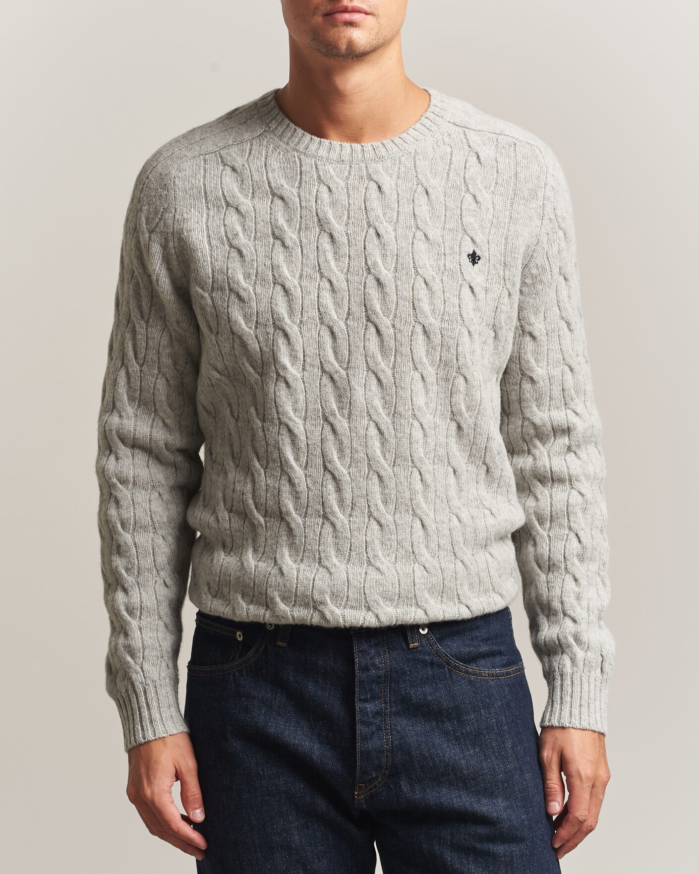 Herren | Pullover | Morris | Archard Cable Sweater Grey