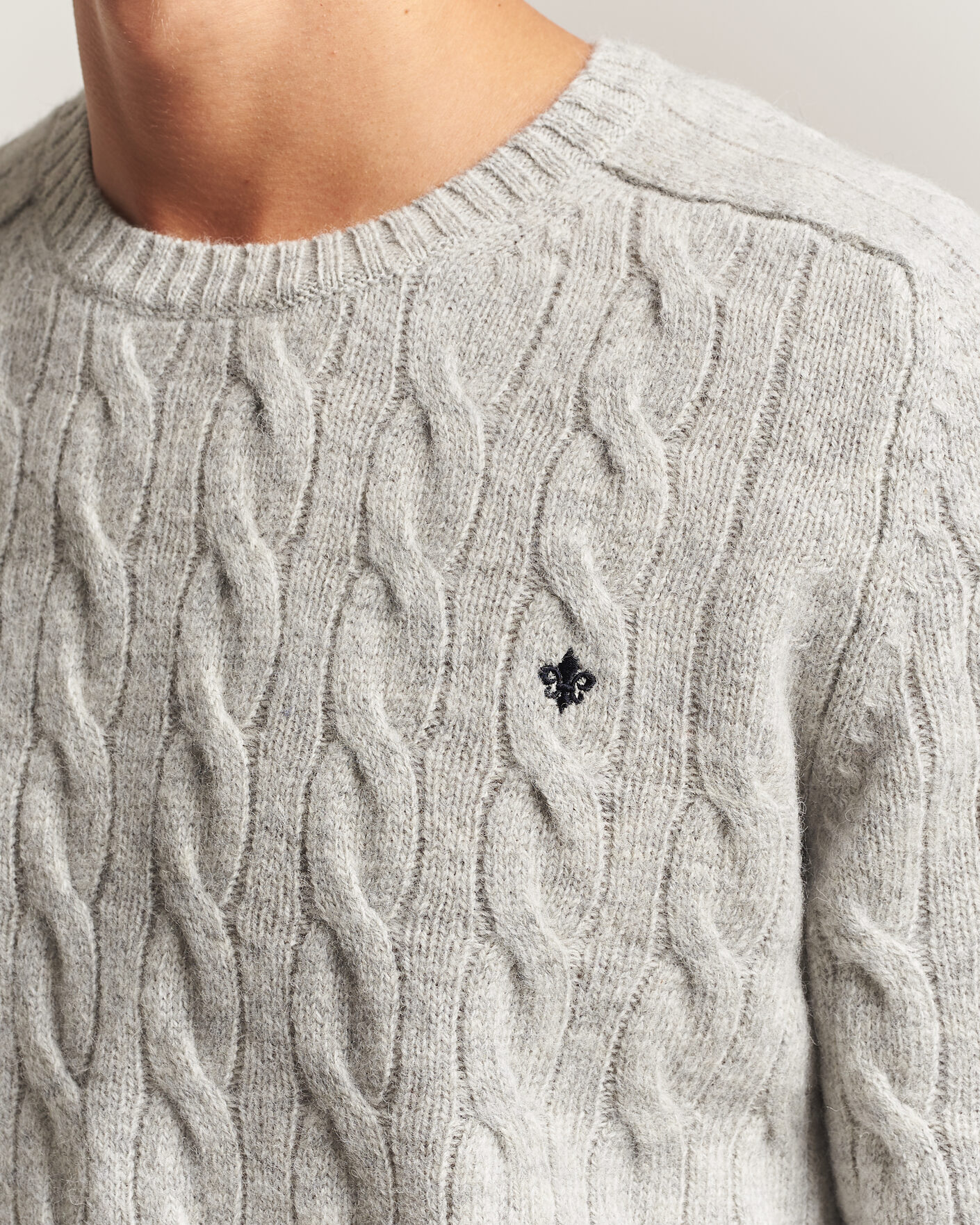 Herren | Pullover | Morris | Archard Cable Sweater Grey