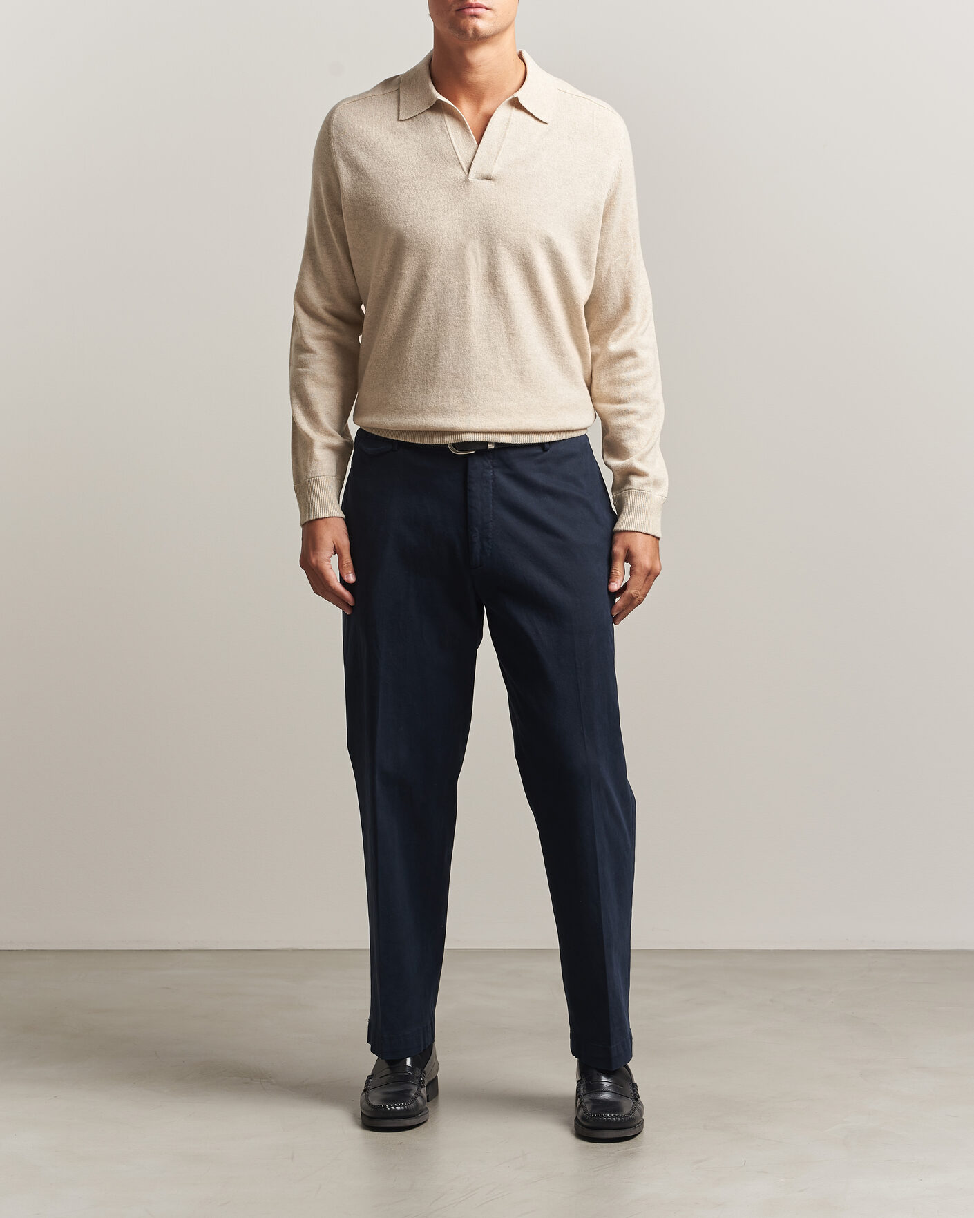 Herren | Pullover | Morris | Wilfred Cashmere Resort Polo Off White