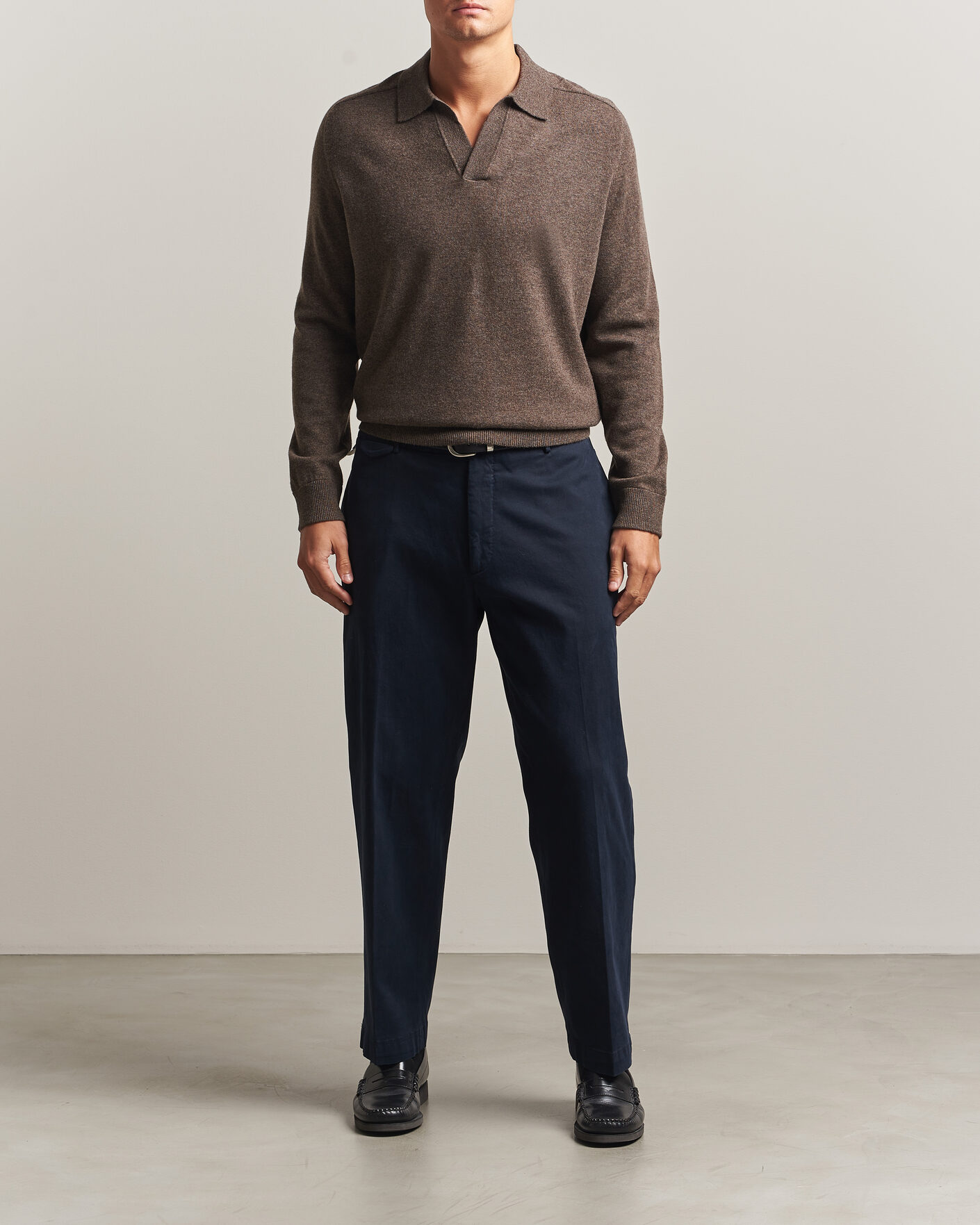Herren | Pullover | Morris | Wilfred Cashmere Resort Polo Brown
