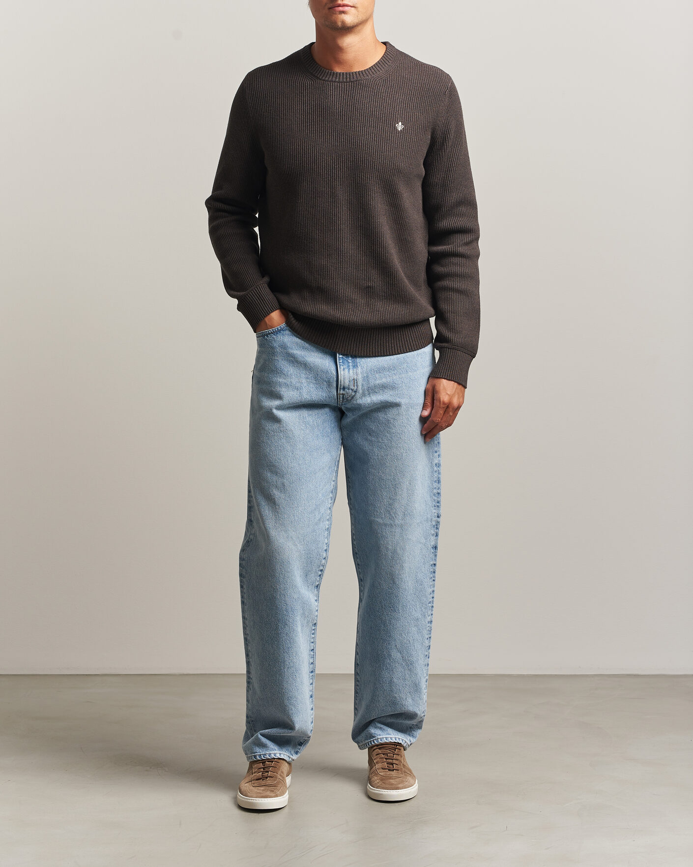 Herren | Pullover | Morris | Colin O-Neck Brown