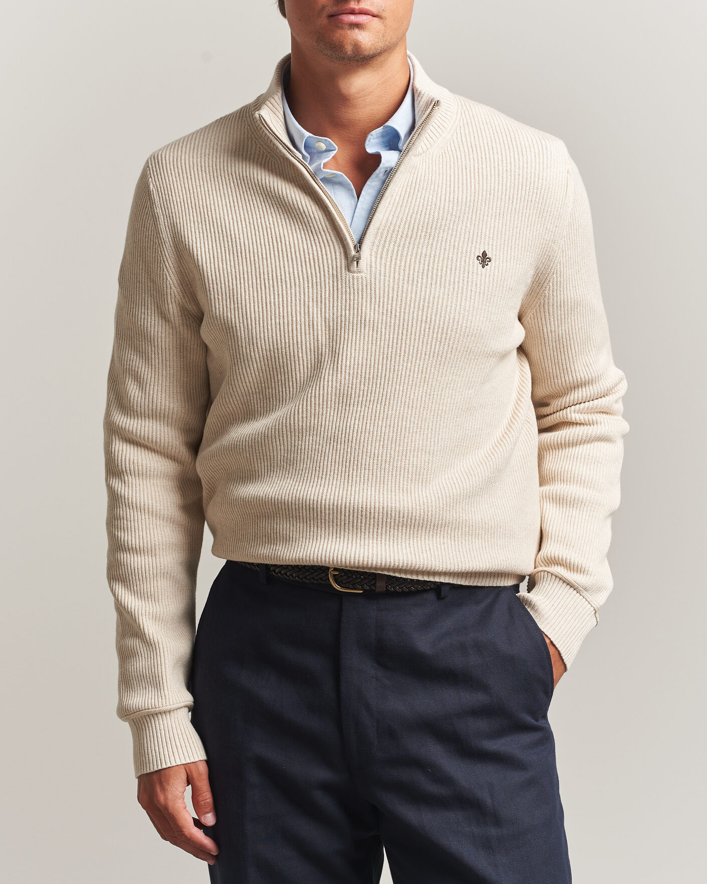 Herren | Pullover | Morris | Colin Half Zip Khaki