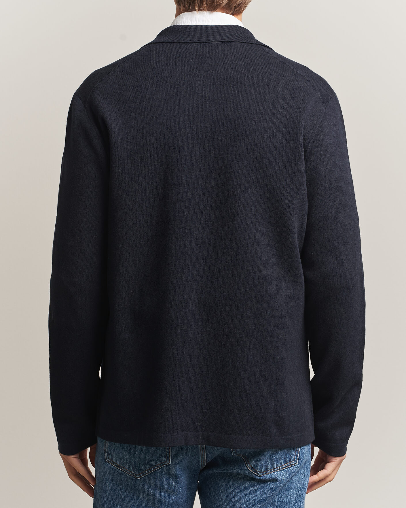Herren | Pullover | Morris | Dudley Knitted Overshirt Navy