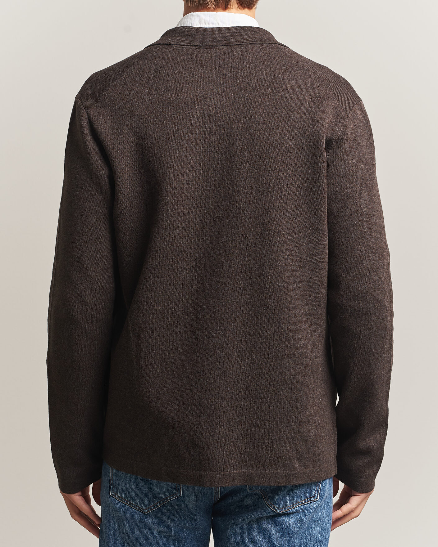 Herren | Pullover | Morris | Dudley Knitted Overshirt Brown
