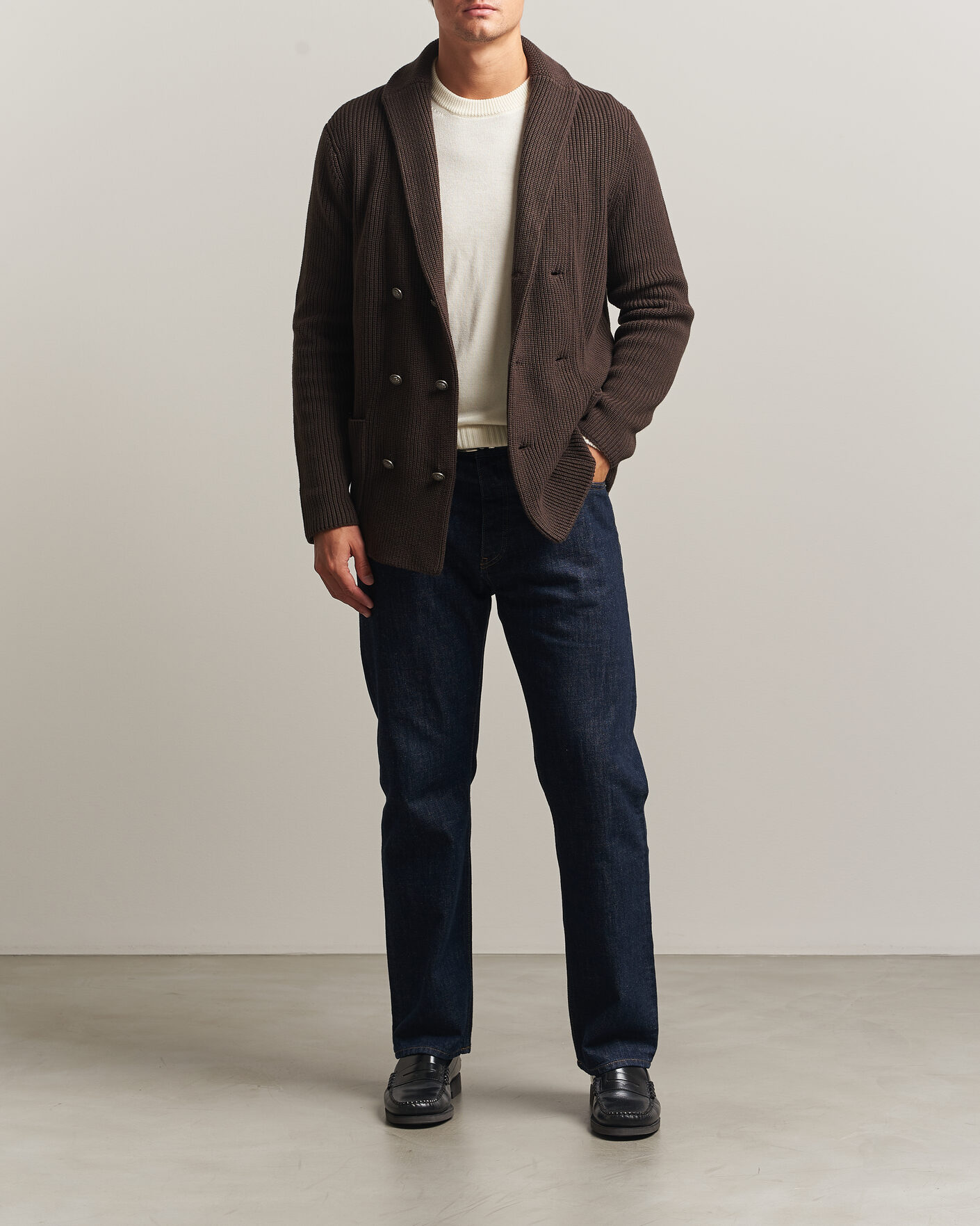 Herren | Pullover | Morris | Brayden DB Shawl Cardigan Brown