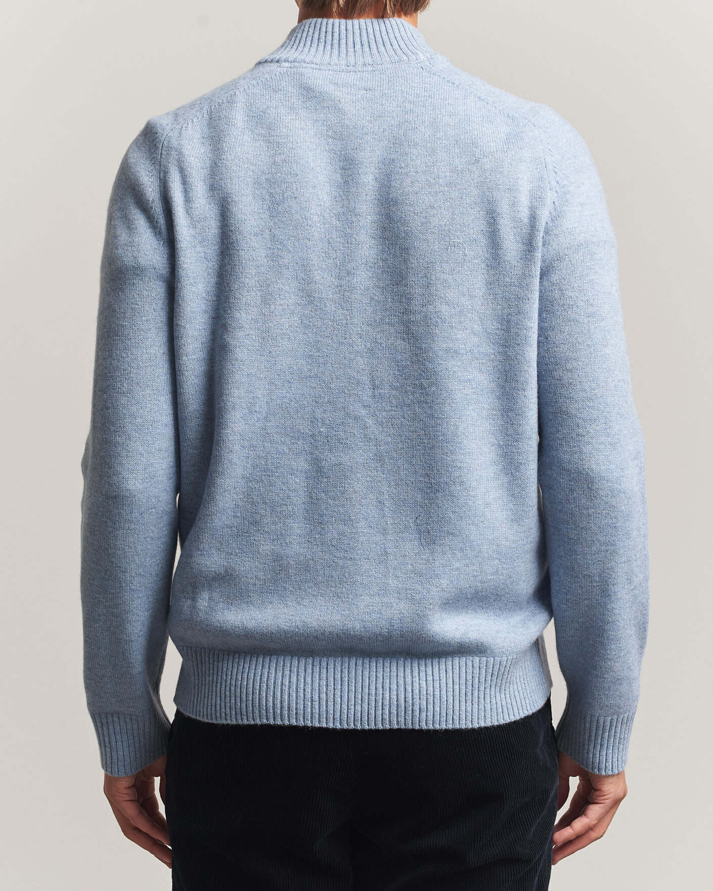 Herren | Pullover | Morris | Hertford Lambswool Half Zip Blue