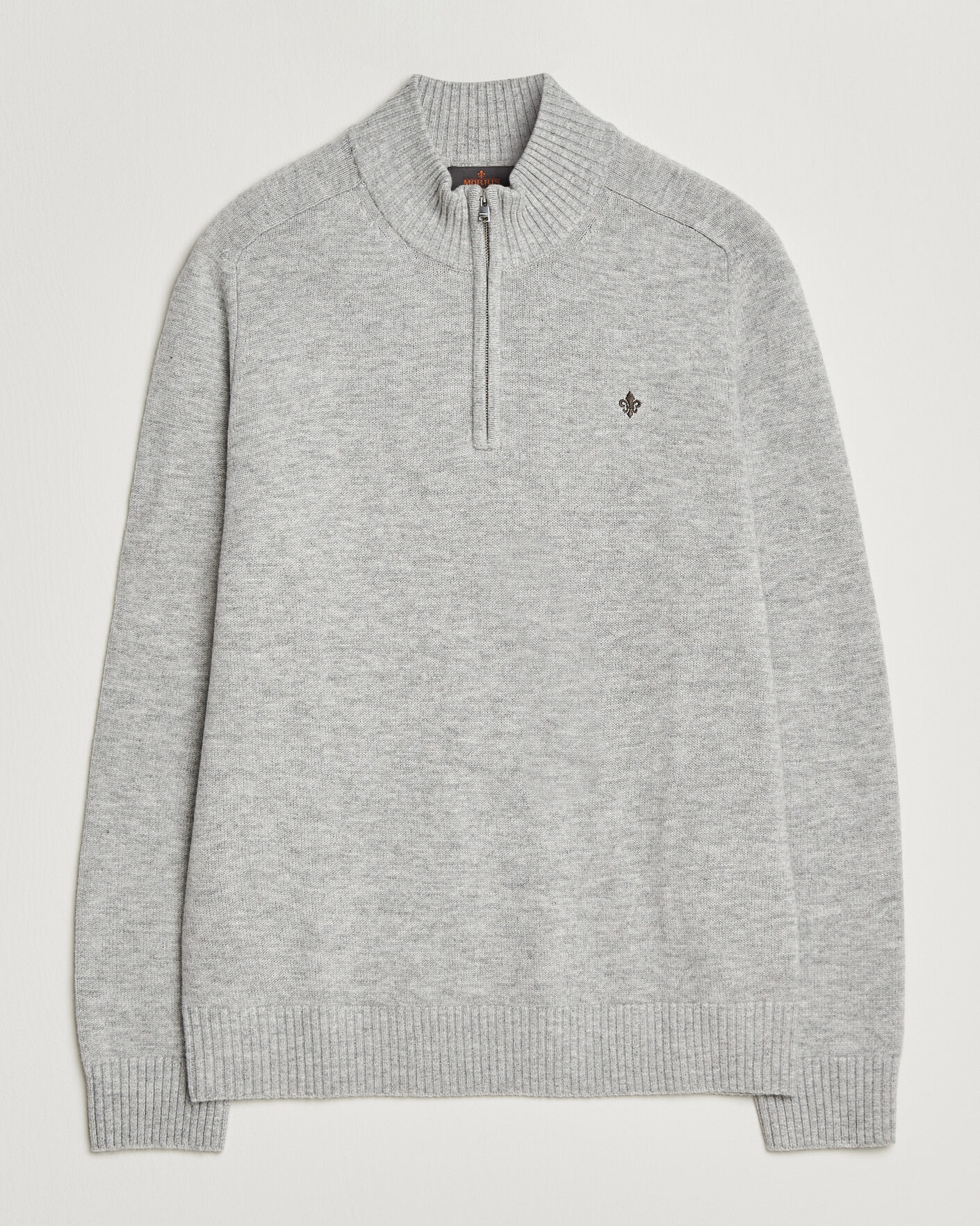 Herren | Pullover | Morris | Hertford Lambswool Half Zip Grey