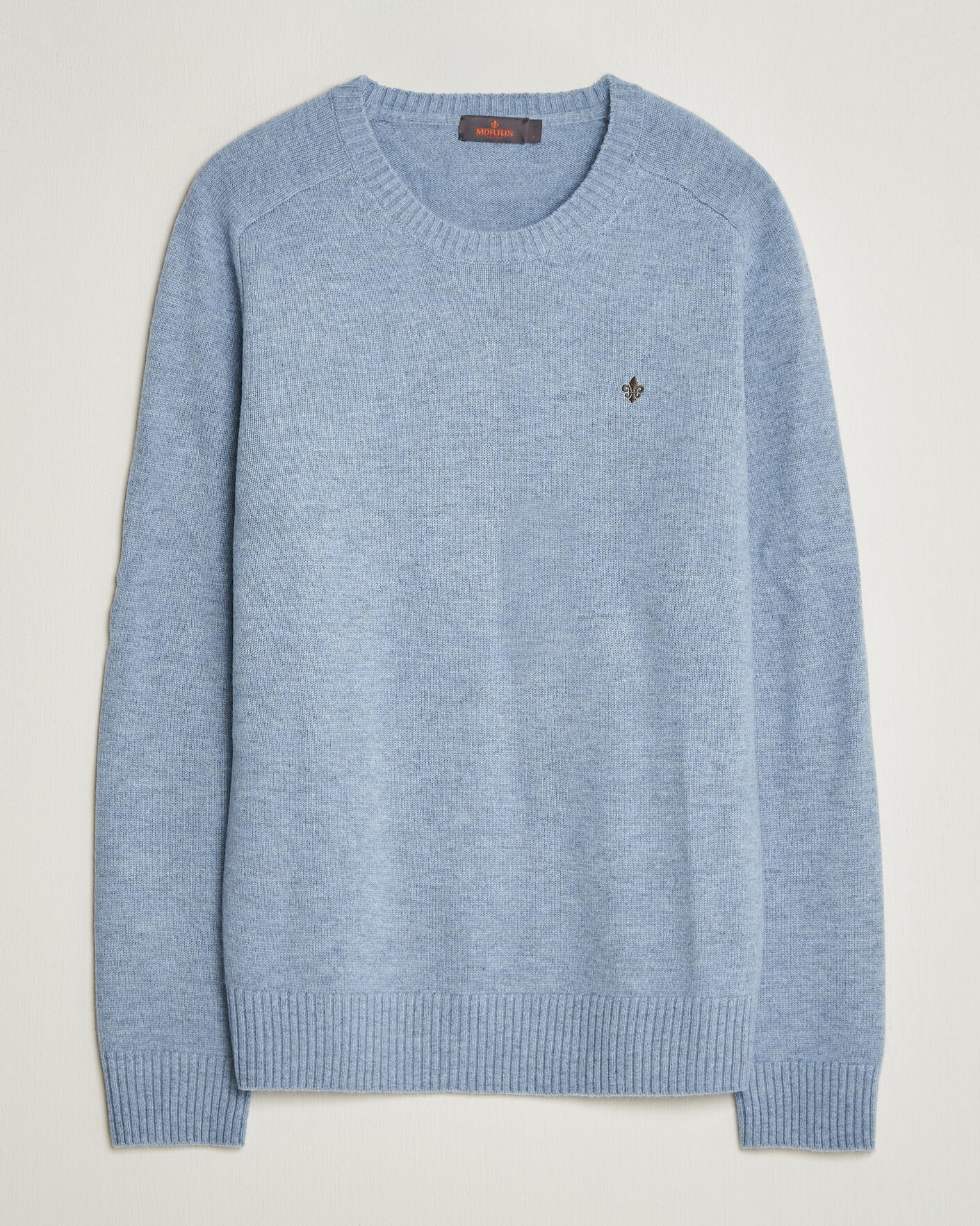 Herren | Pullover | Morris | Hertford Lambswool Crew Neck Blue