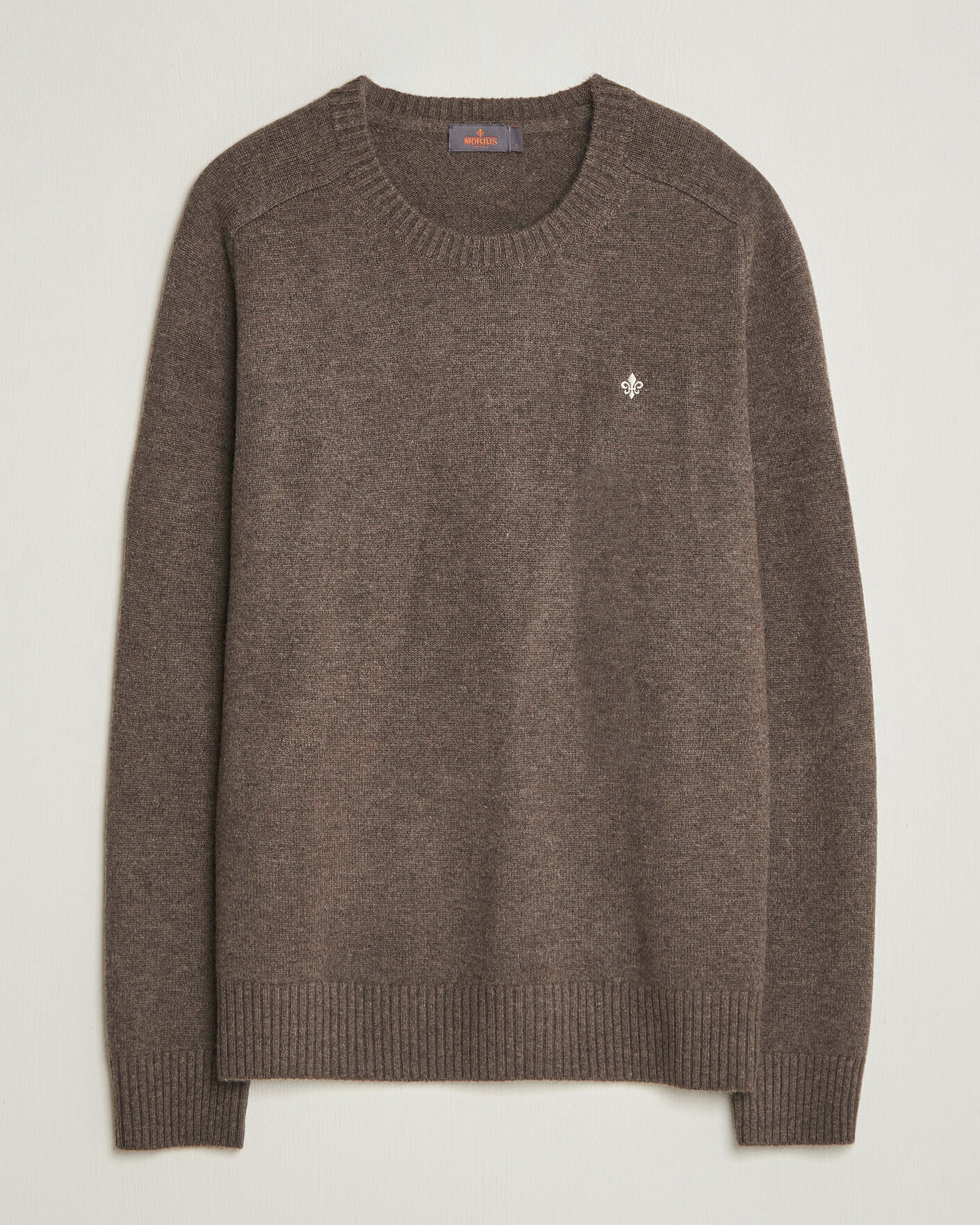 Herren | Pullover | Morris | Hertford Lambswool Crew Neck Brown