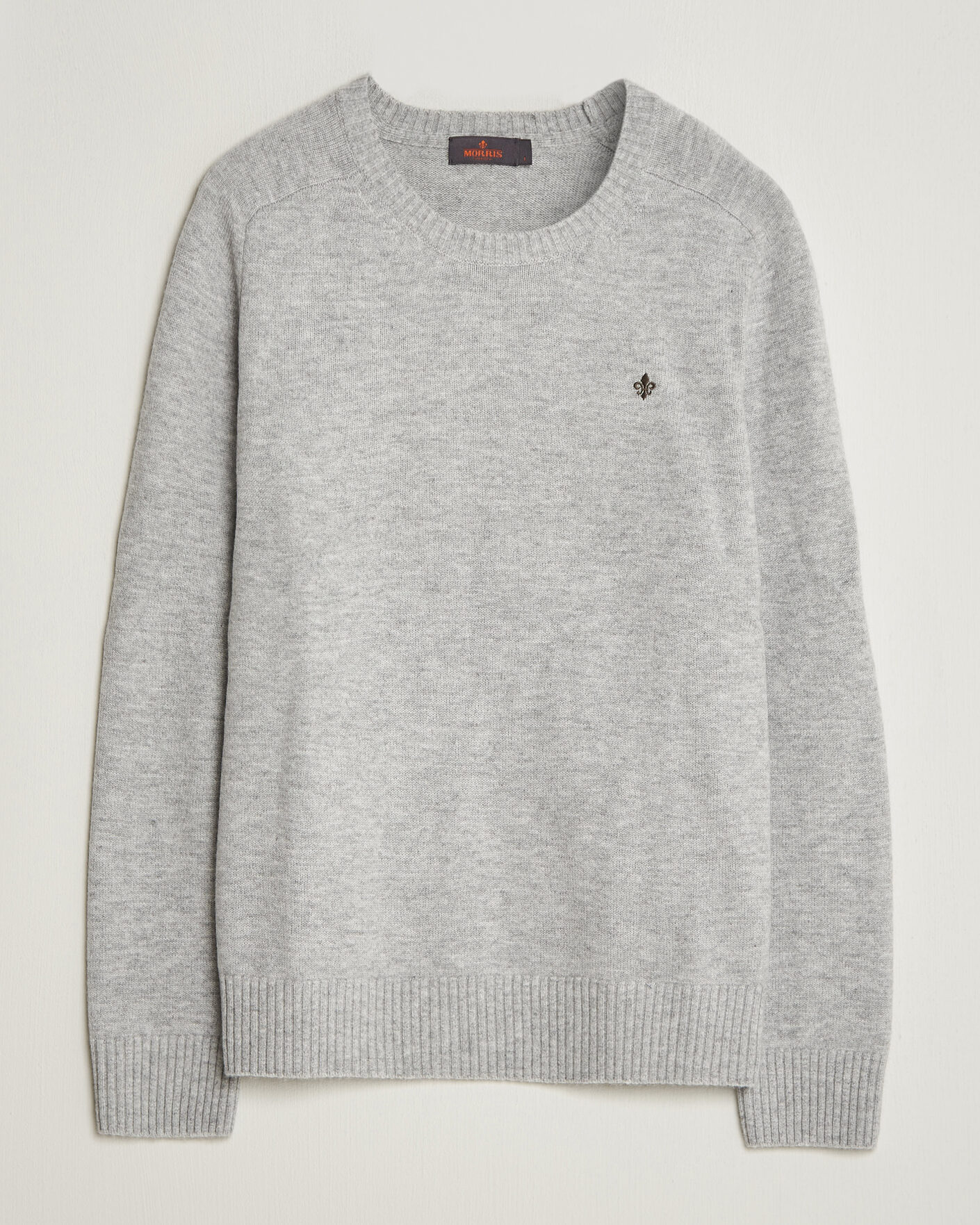Herren | Pullover | Morris | Hertford Lambswool Crew Neck Grey