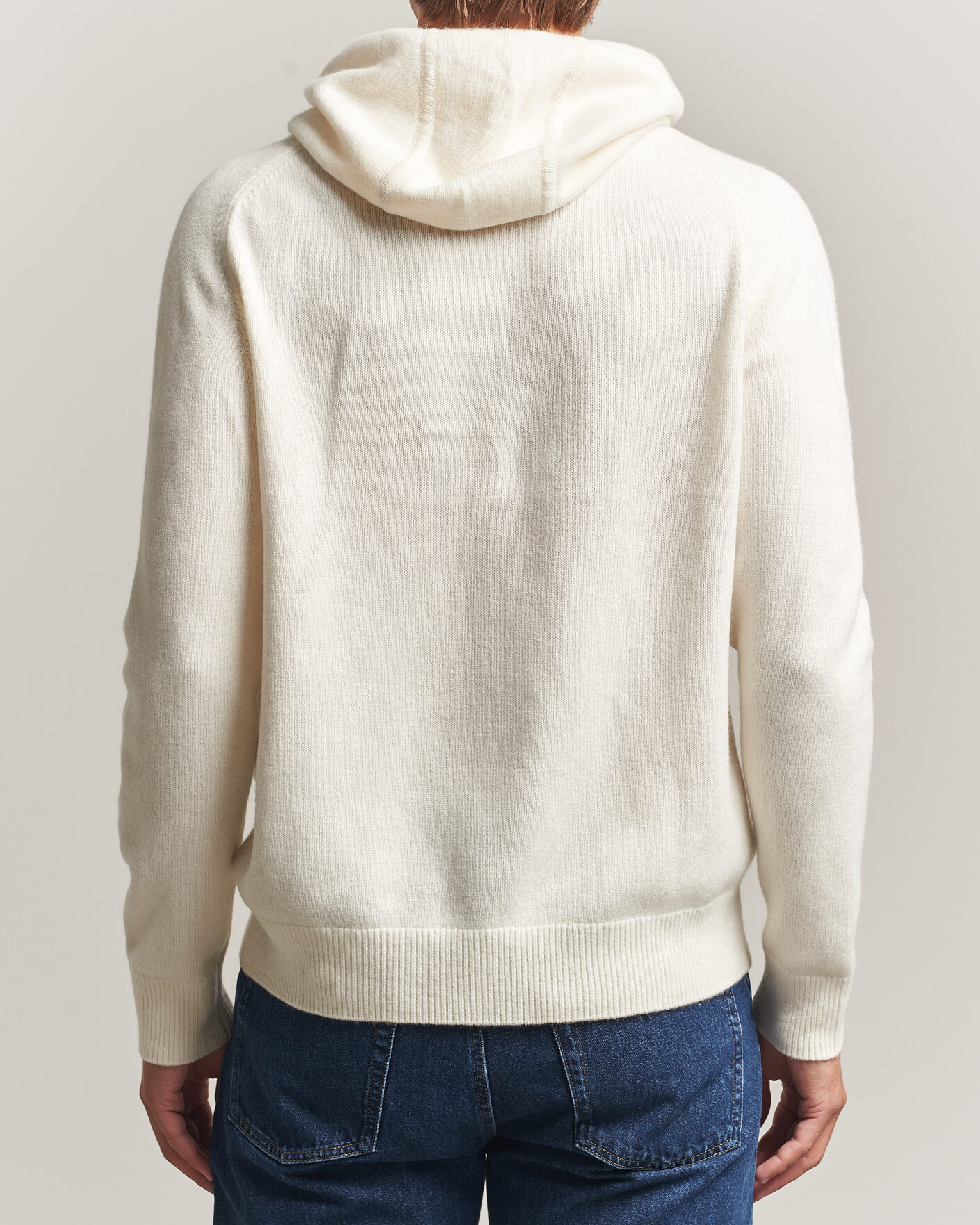 Herren | Pullover | Morris | Hertford Lambswool Hoodie Off White