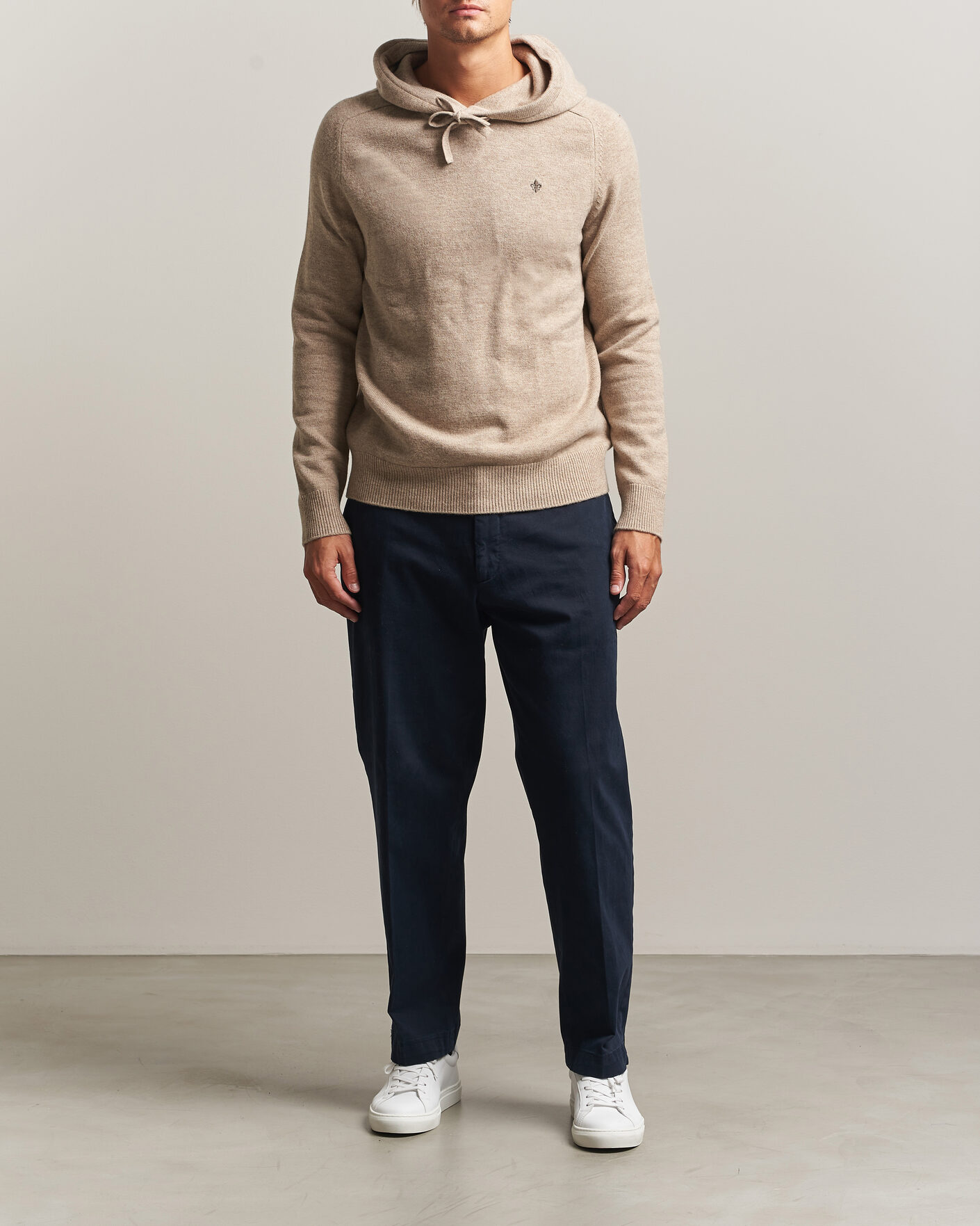 Herren | Pullover | Morris | Hertford Lambswool Hoodie Khaki