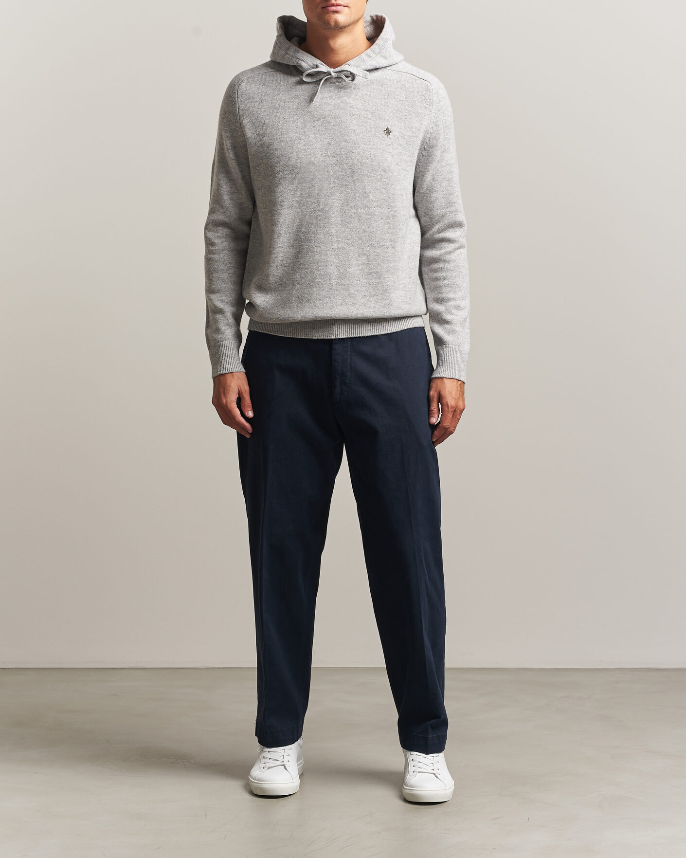 Herren | Pullover | Morris | Hertford Lambswool Hoodie Grey