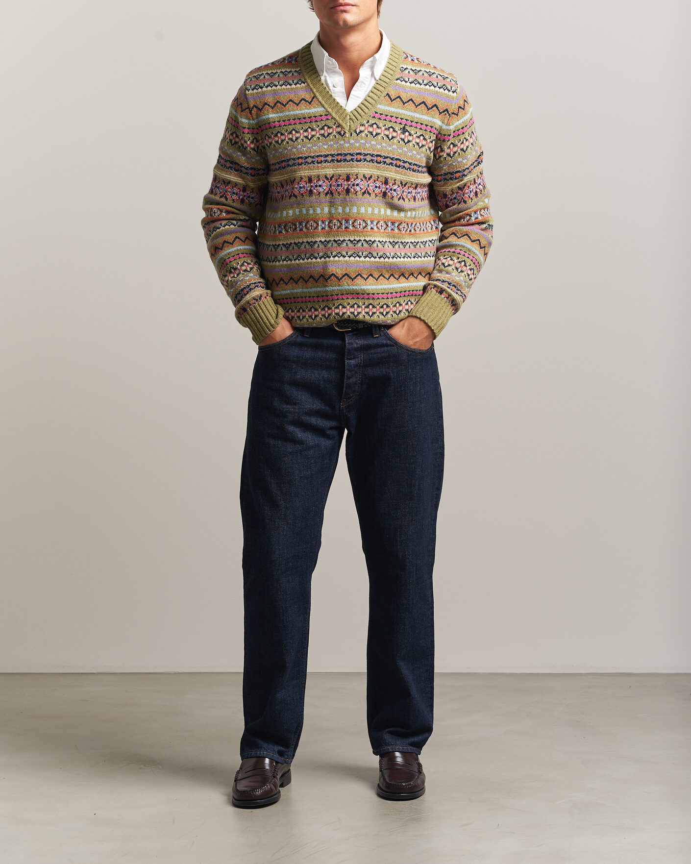 Herren | Pullover | Morris | Tavish V-Neck Olive