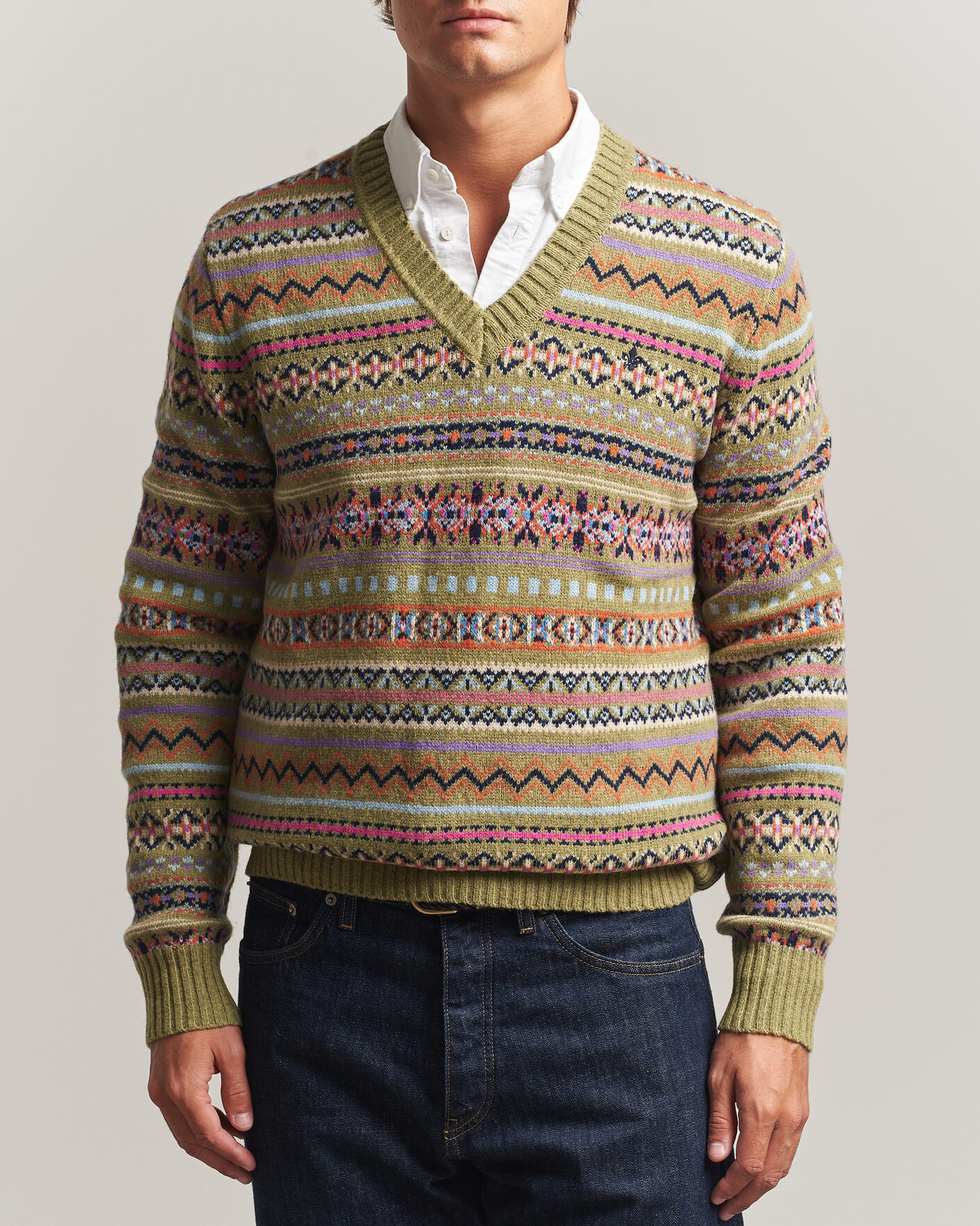 Herren | Pullover | Morris | Tavish V-Neck Olive