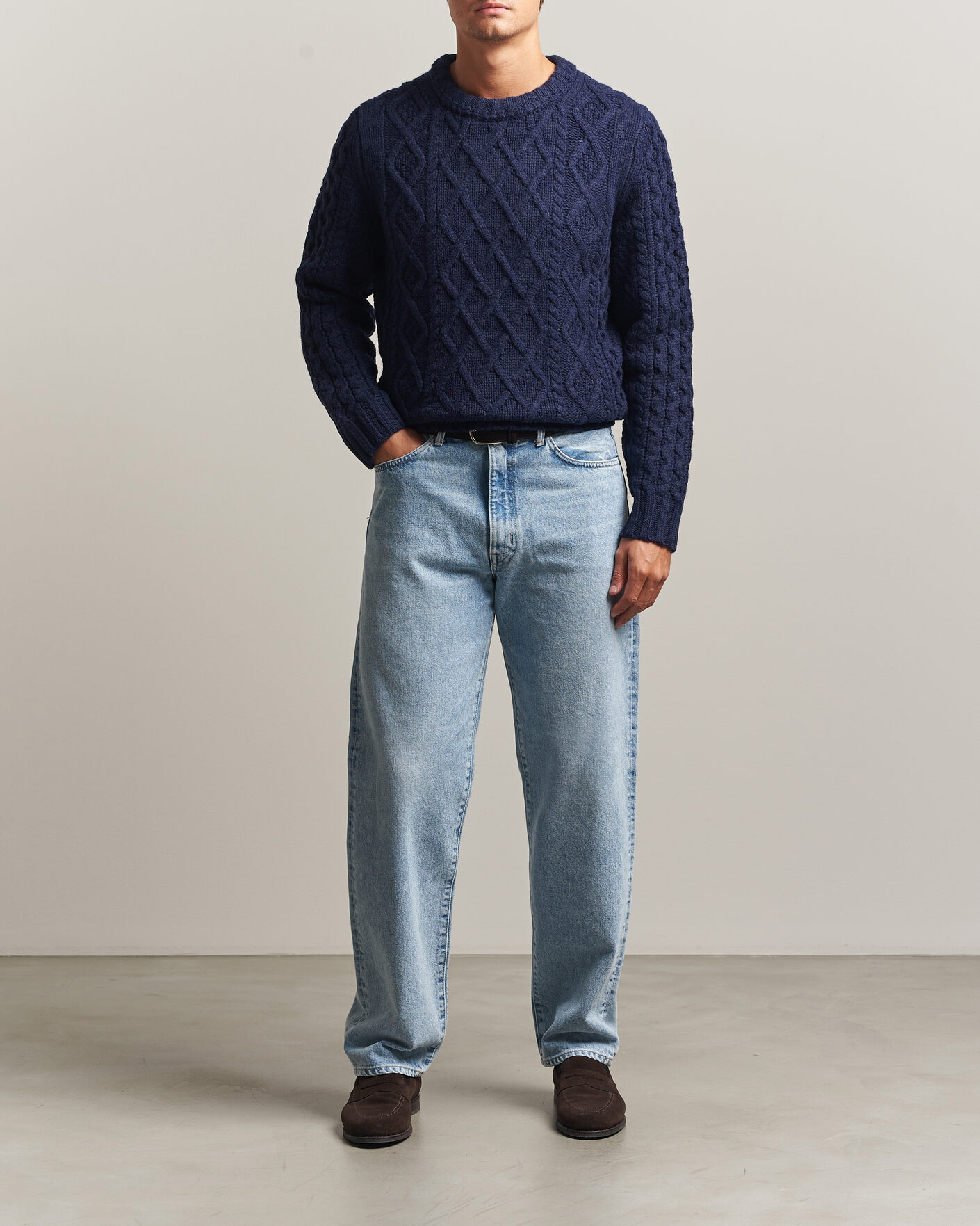 Herren | Pullover | Morris | Ramsey Cable Sweater Navy