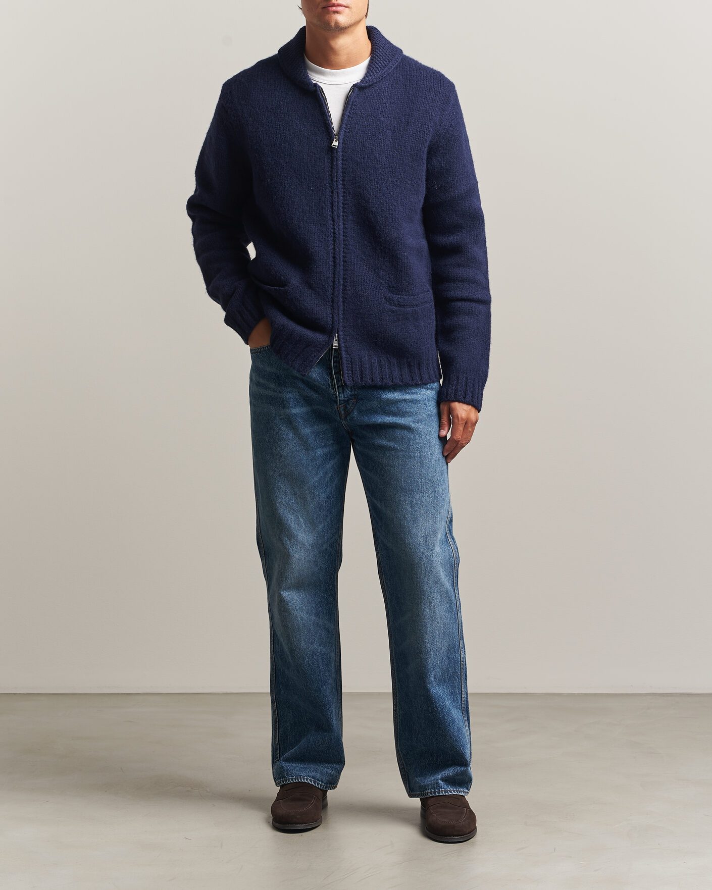 Herren | Pullover | Morris | Boyd Zip Cardigan Navy