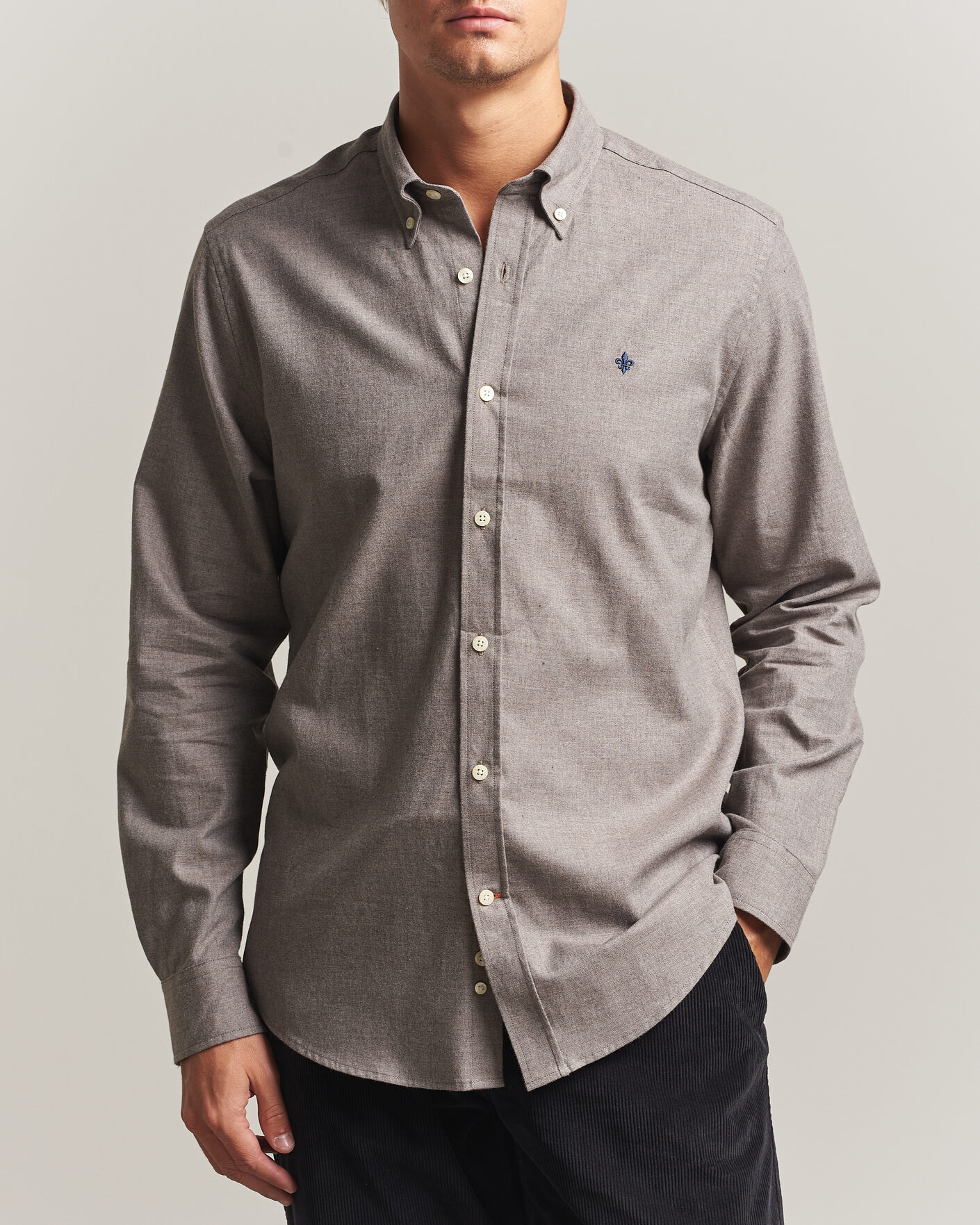 Herren | Hemden | Morris | Watts Flannel Shirt Grey