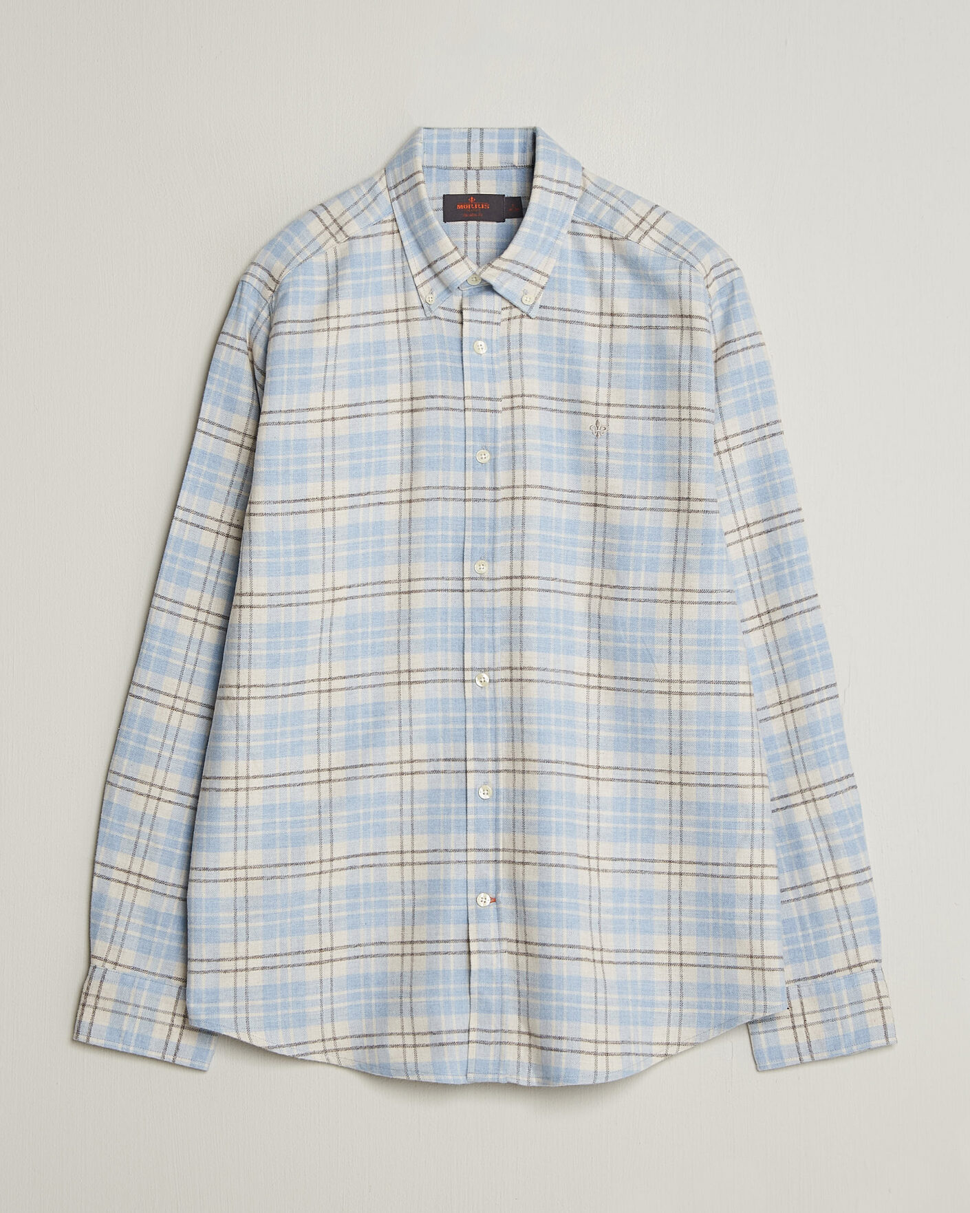 Herren | Hemden | Morris | Flannel Mouliné Shirt Light Blue