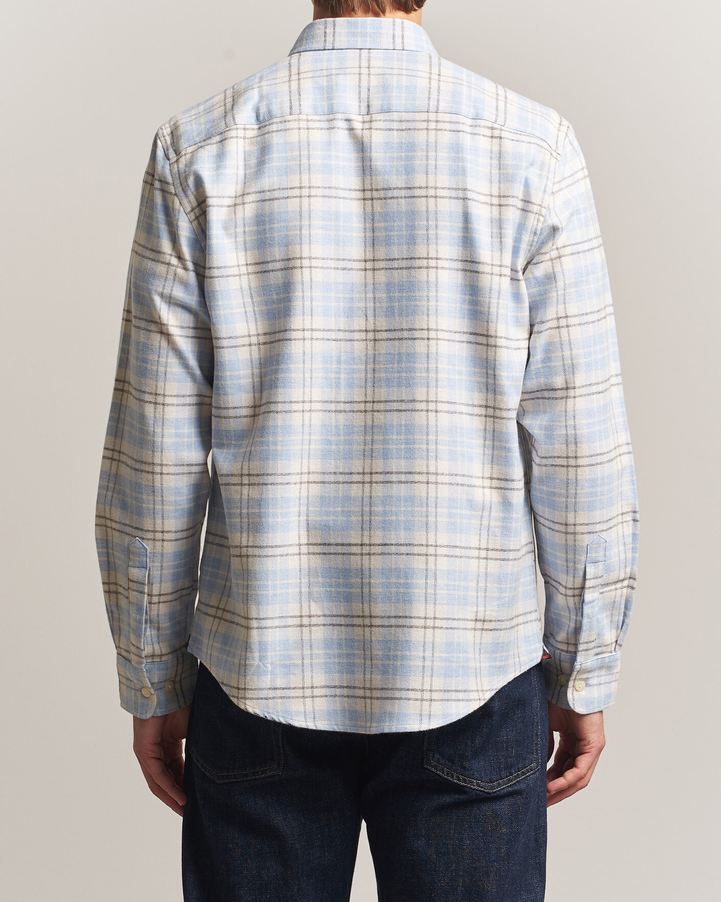 Herren | Hemden | Morris | Flannel Mouliné Shirt Light Blue