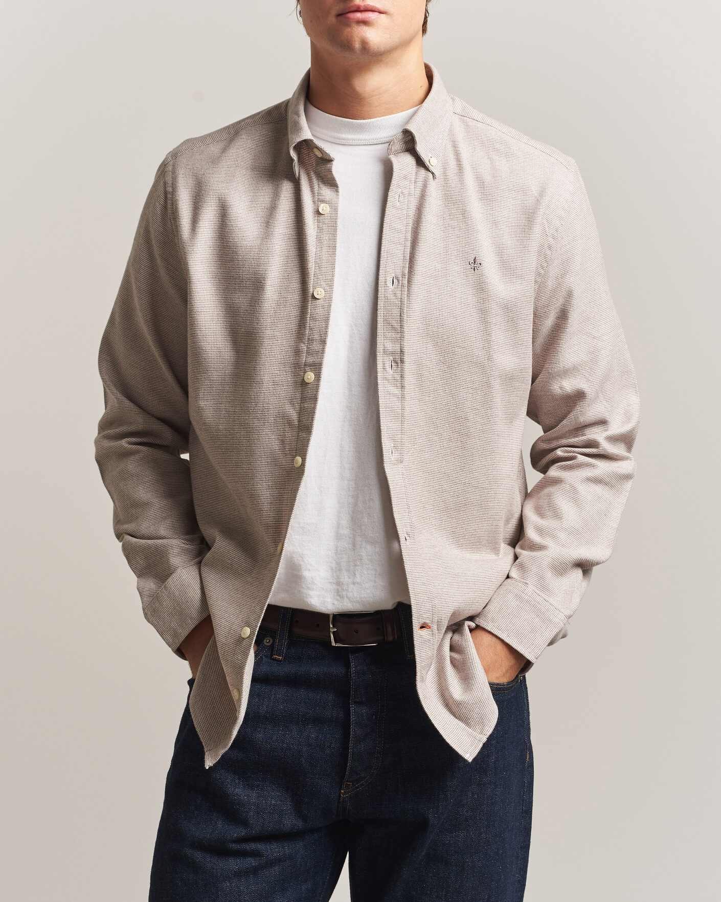 Herren | Hemden | Morris | Flannel Check Shirt Khaki