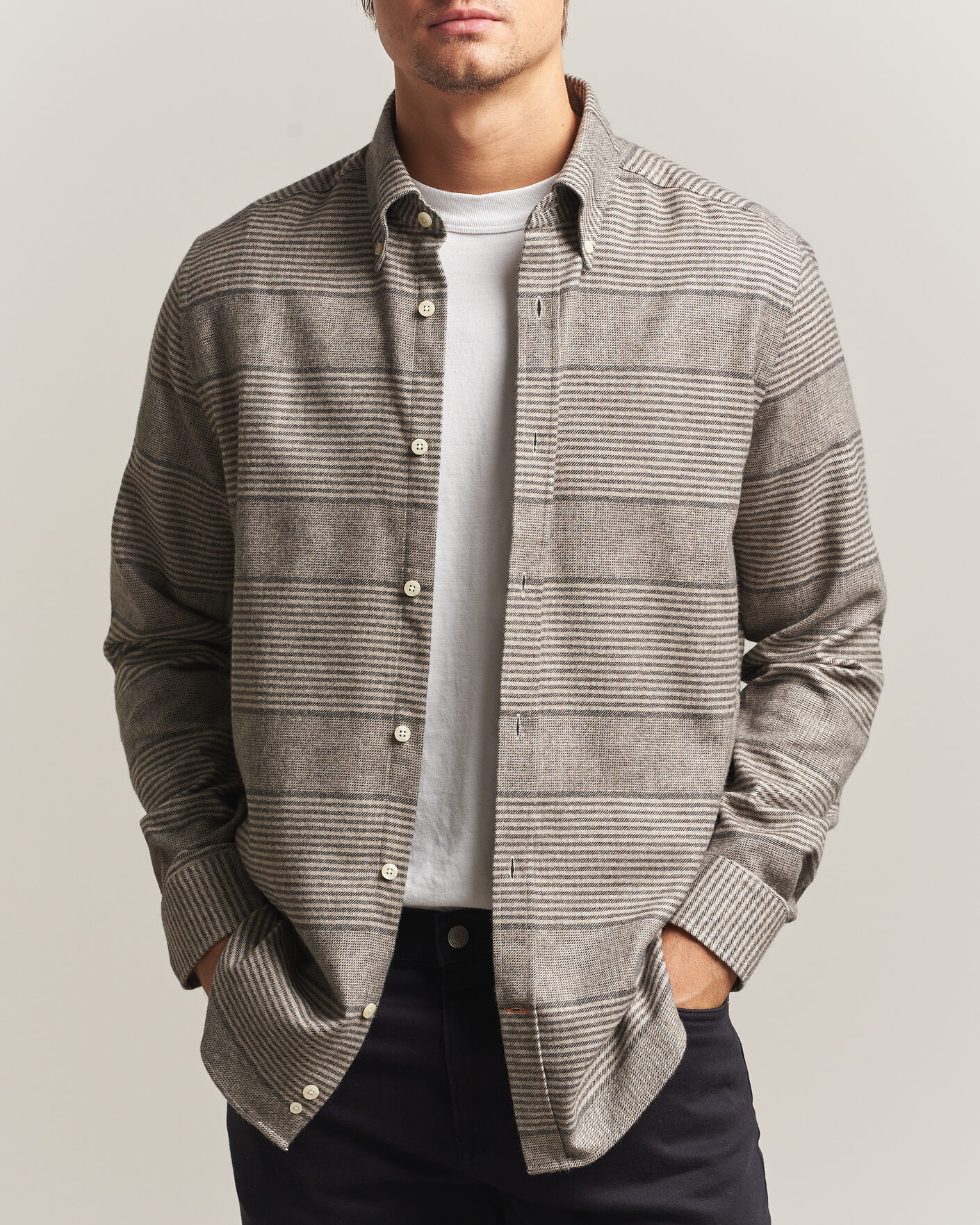 Herren | Hemden | Morris | Soft Lama Check Shirt Camel