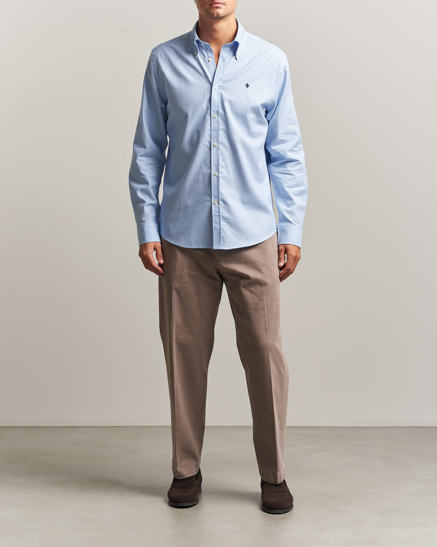 Herren | Hemden | Morris | Fine Oxford Shirt Light Blue